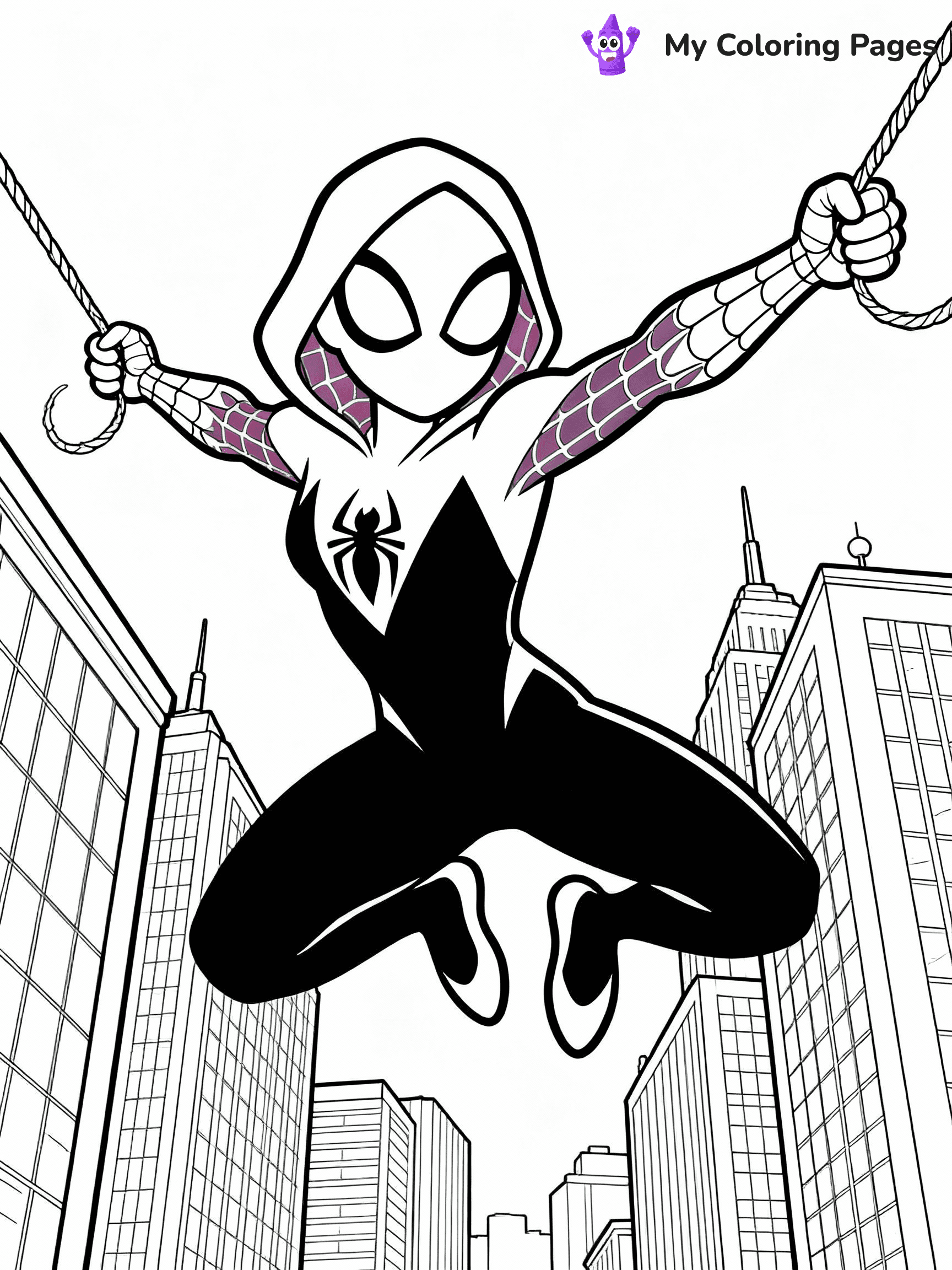 Ghost Spider Coloring Pages - 27