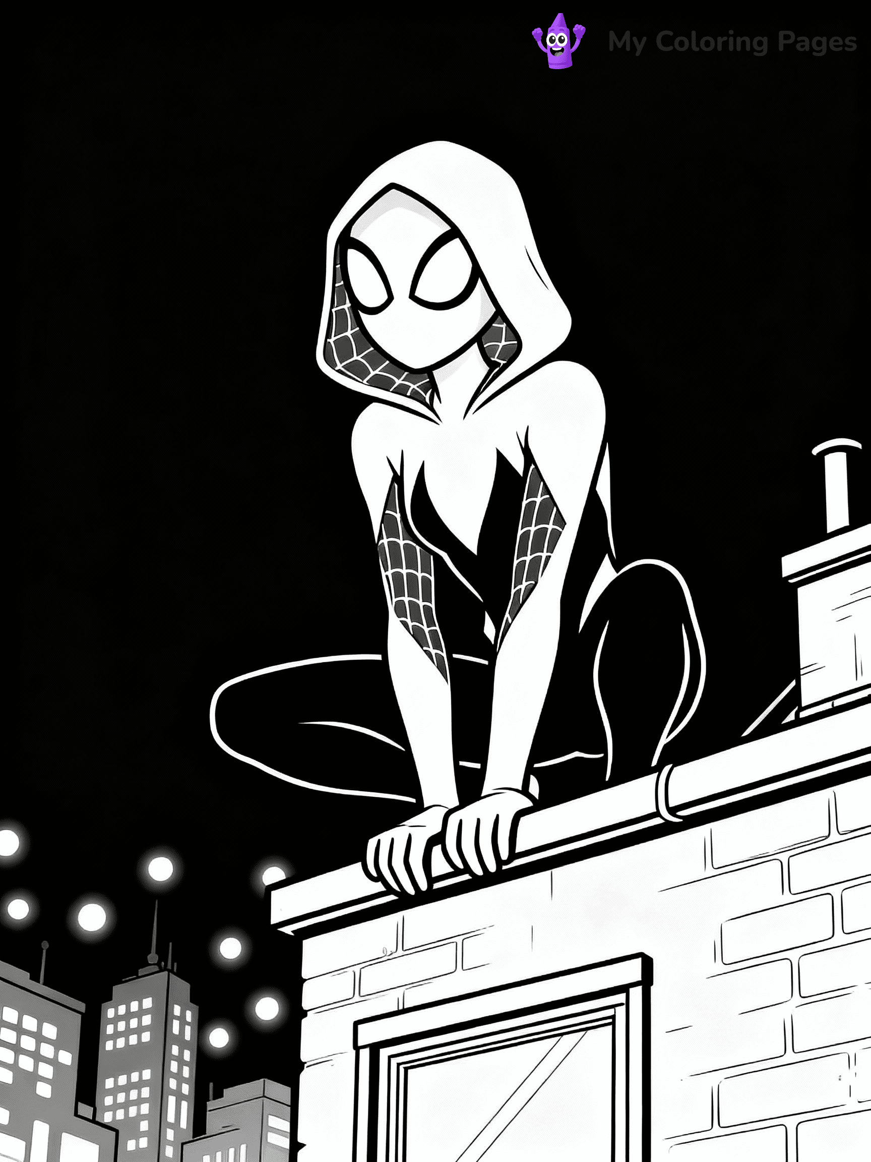 Ghost Spider Coloring Pages - 18