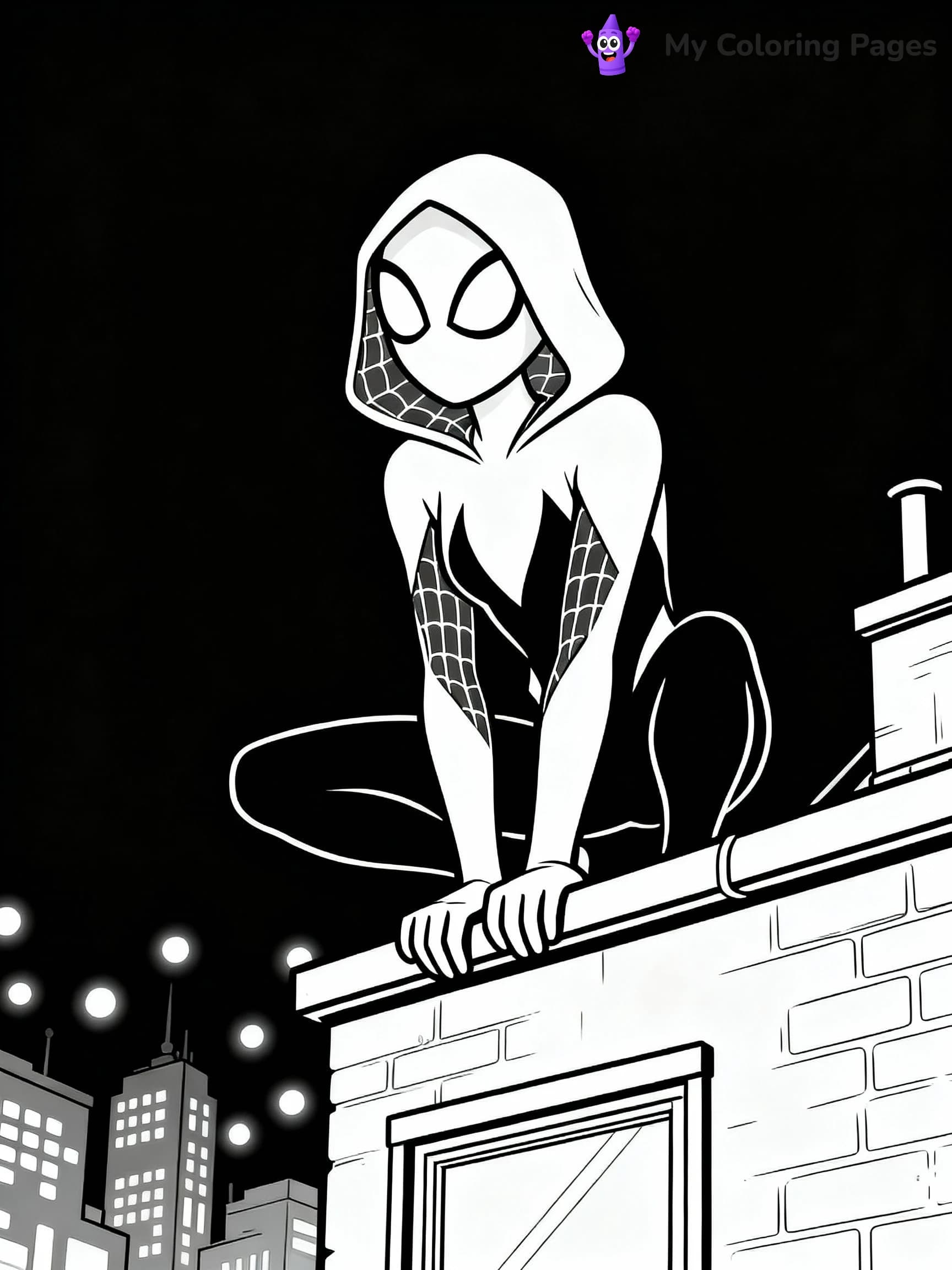 Ghost Spider Coloring Pages - 18