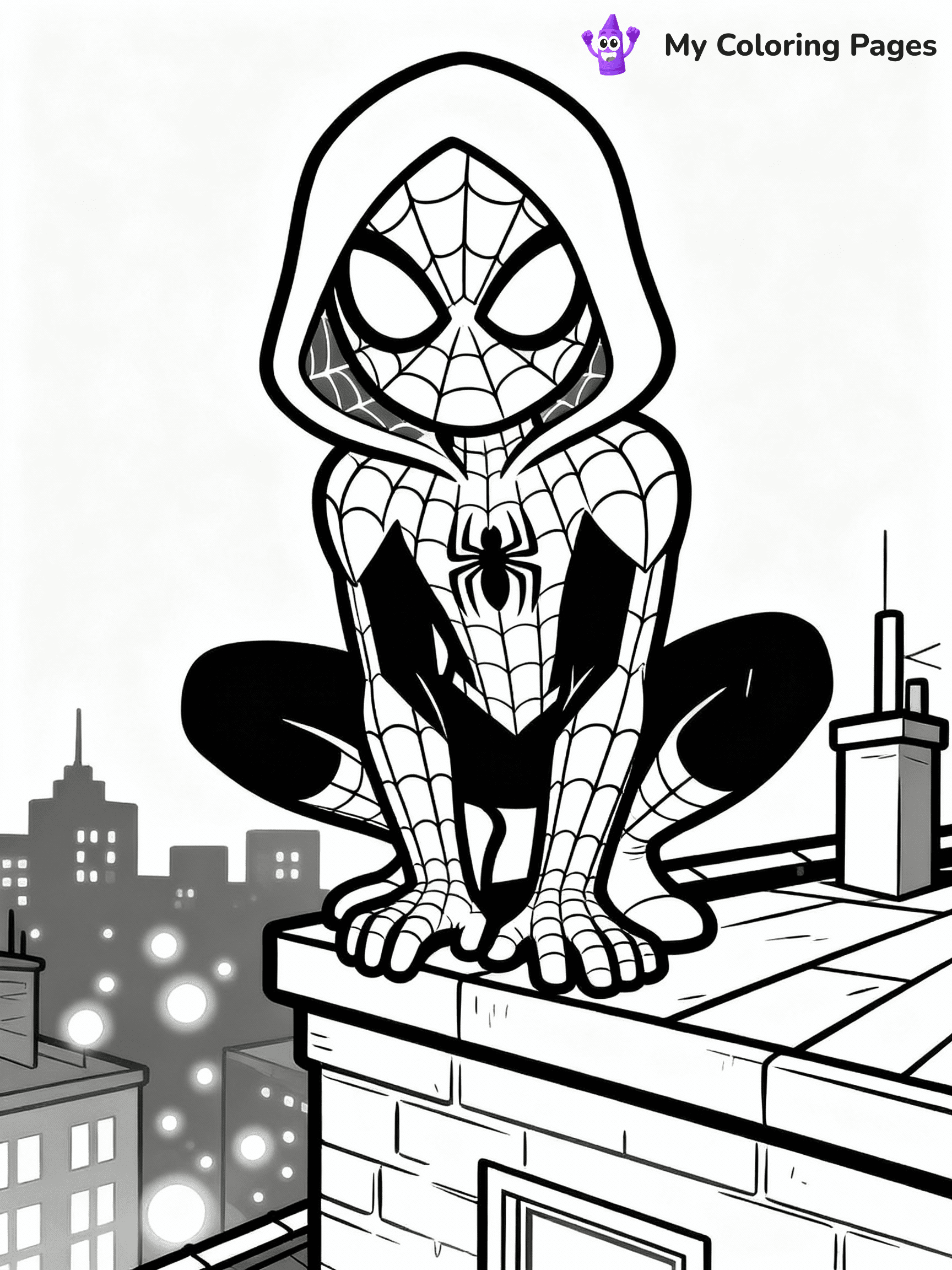 Ghost Spider Coloring Pages - 14