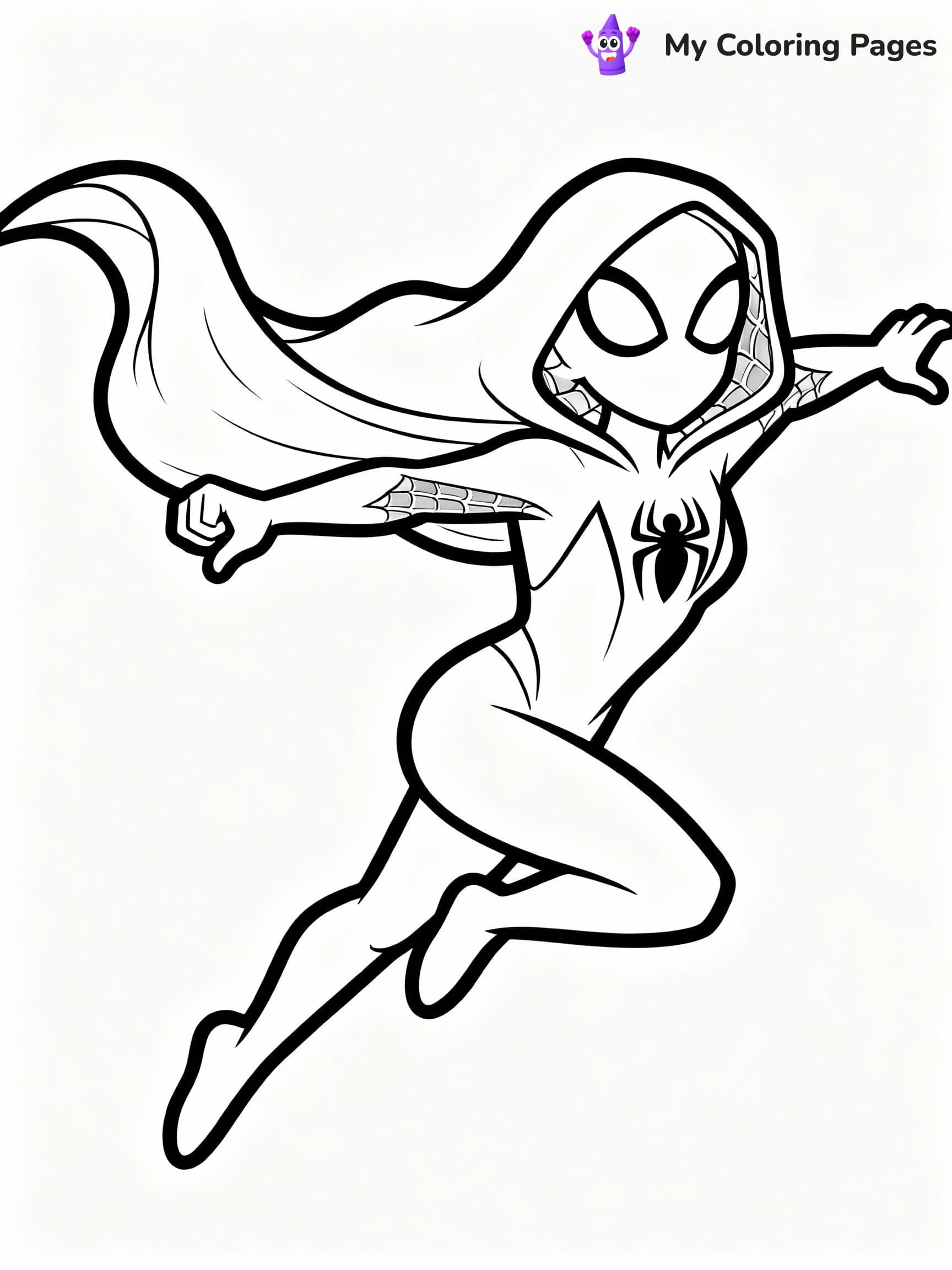 Ghost Spider Coloring Pages - 1