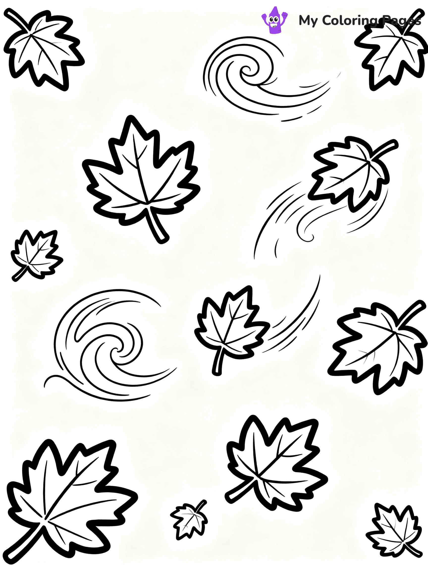 Leaves Coloring Pages - 28