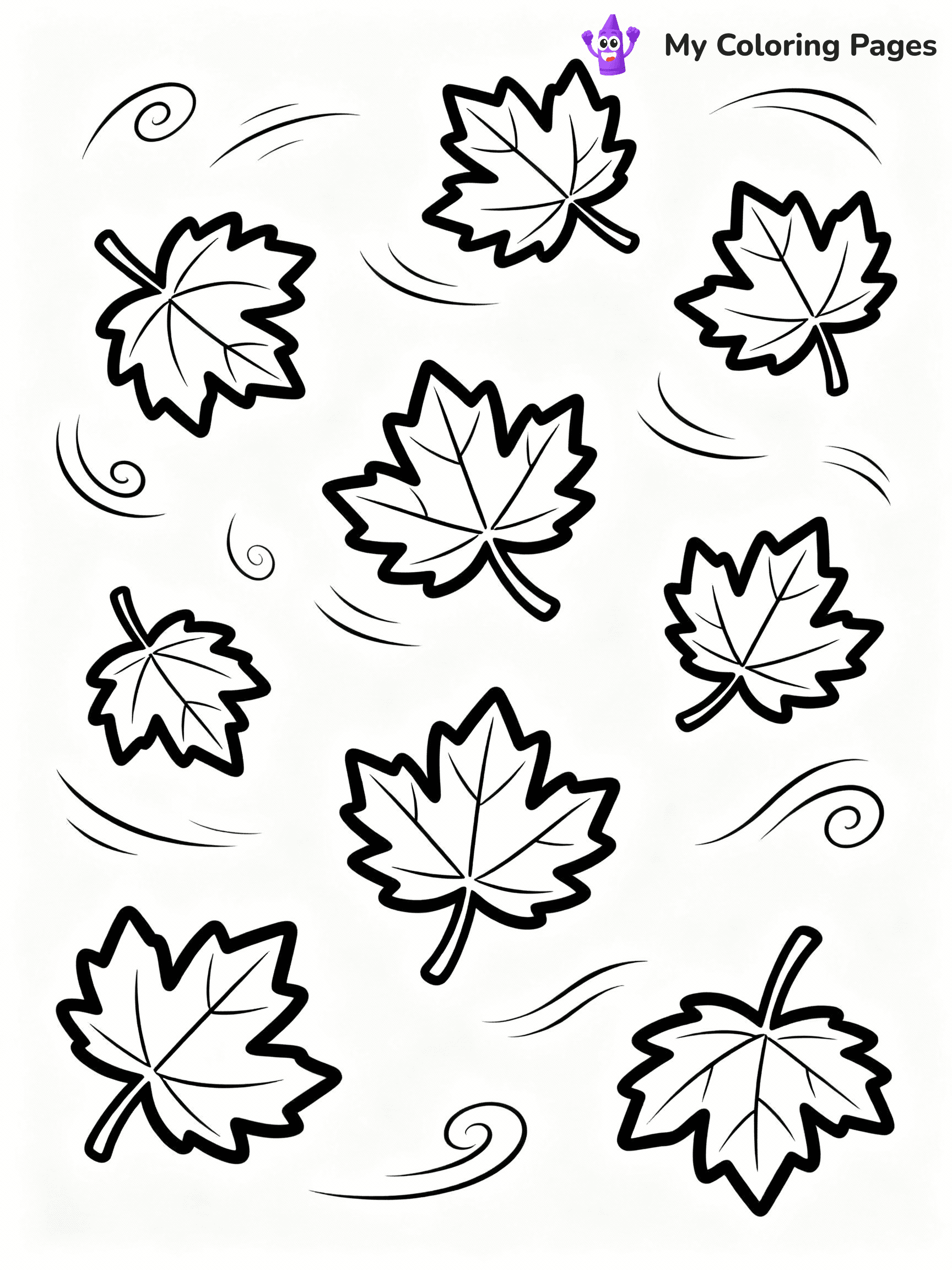 Leaves Coloring Pages - 27