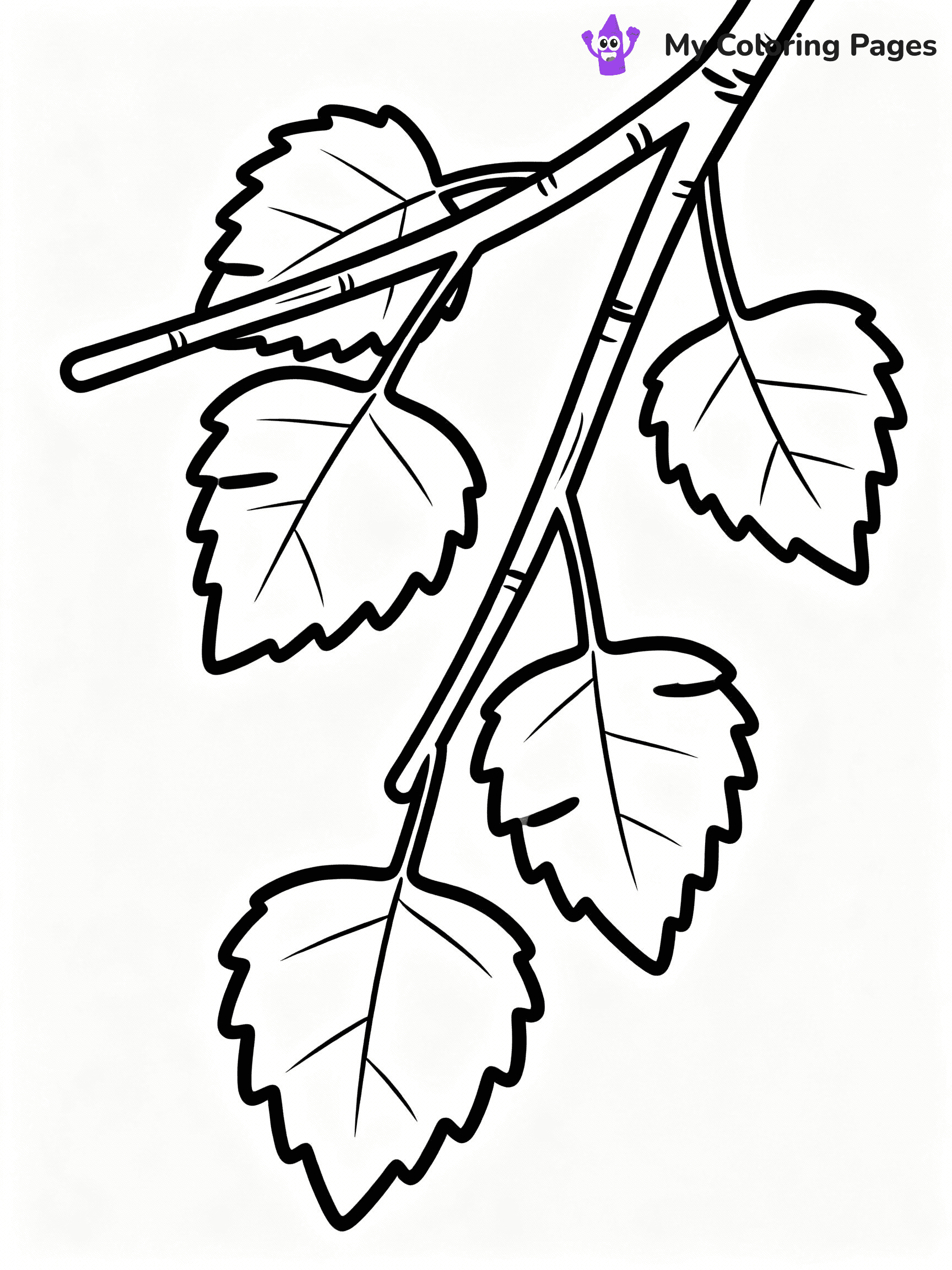 Leaves Coloring Pages - 7