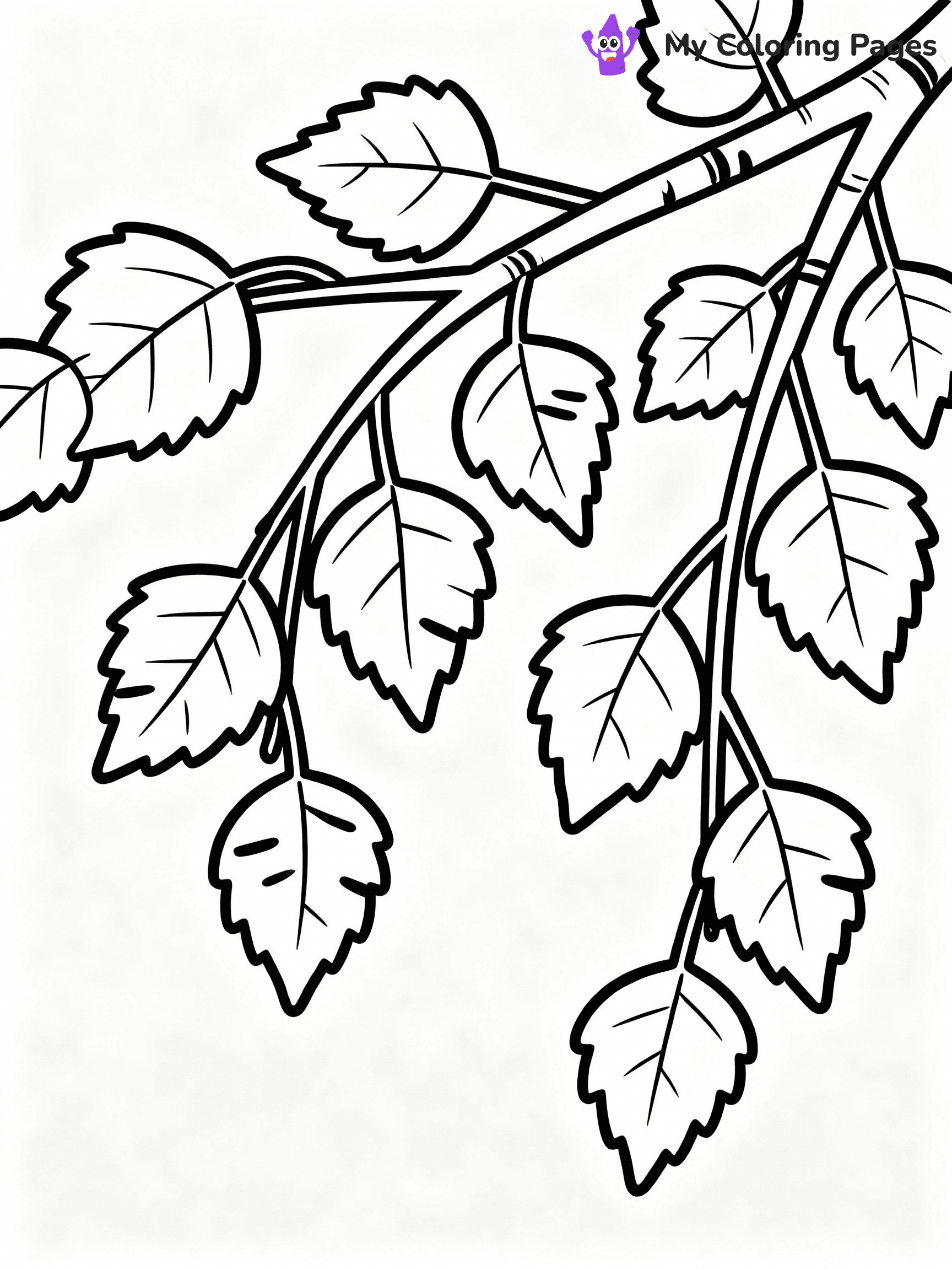 Leaves Coloring Pages - 6