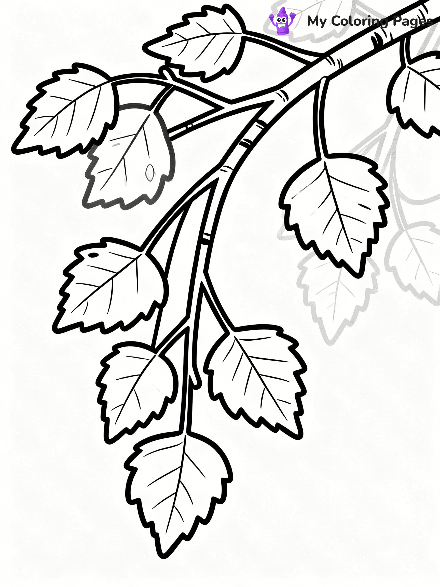Leaves Coloring Pages - 3