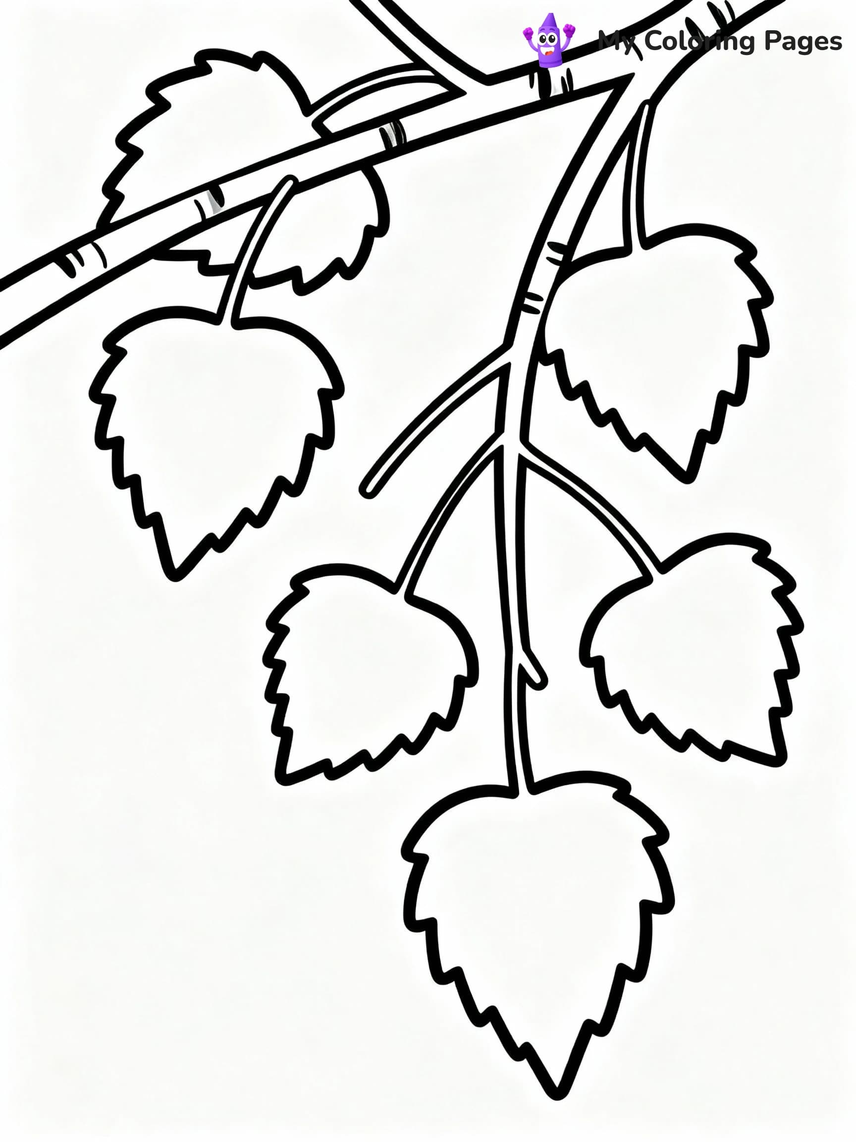 Leaves Coloring Pages - 2