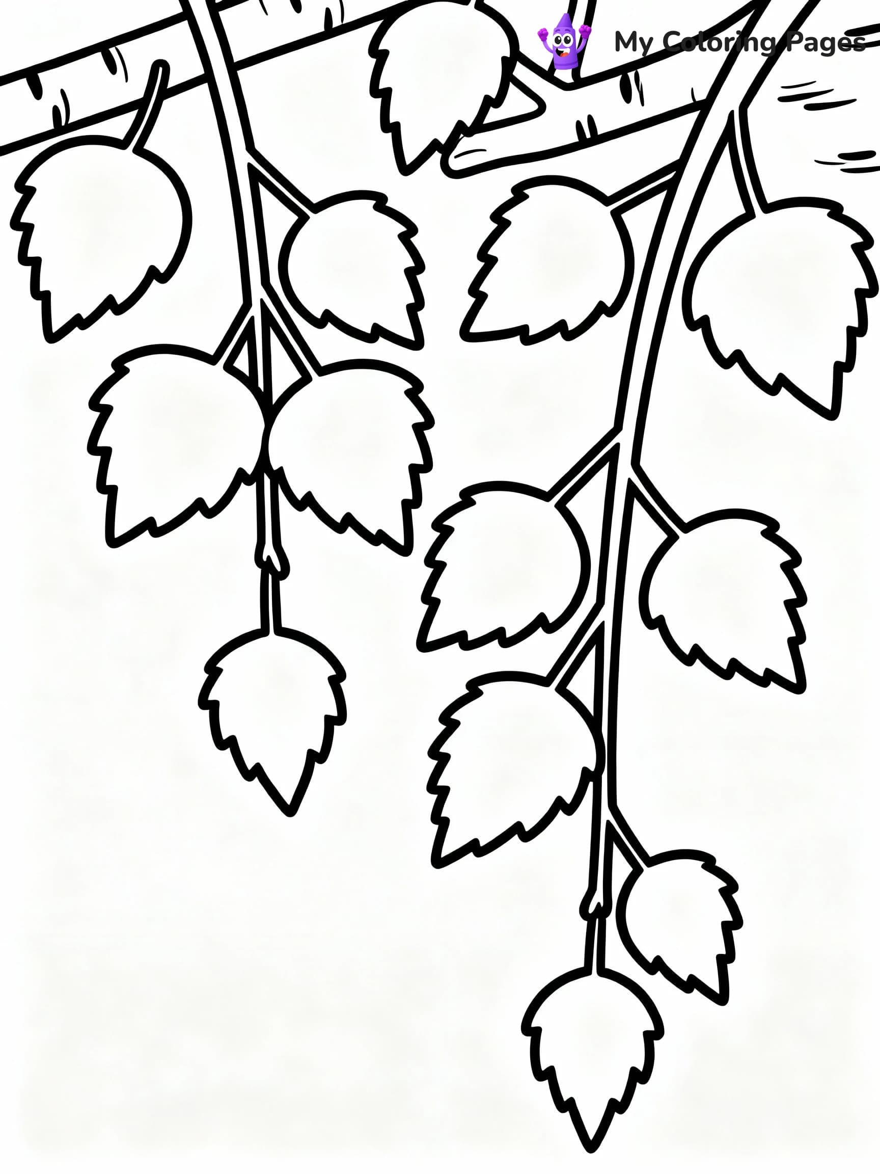 Leaves Coloring Pages - 1