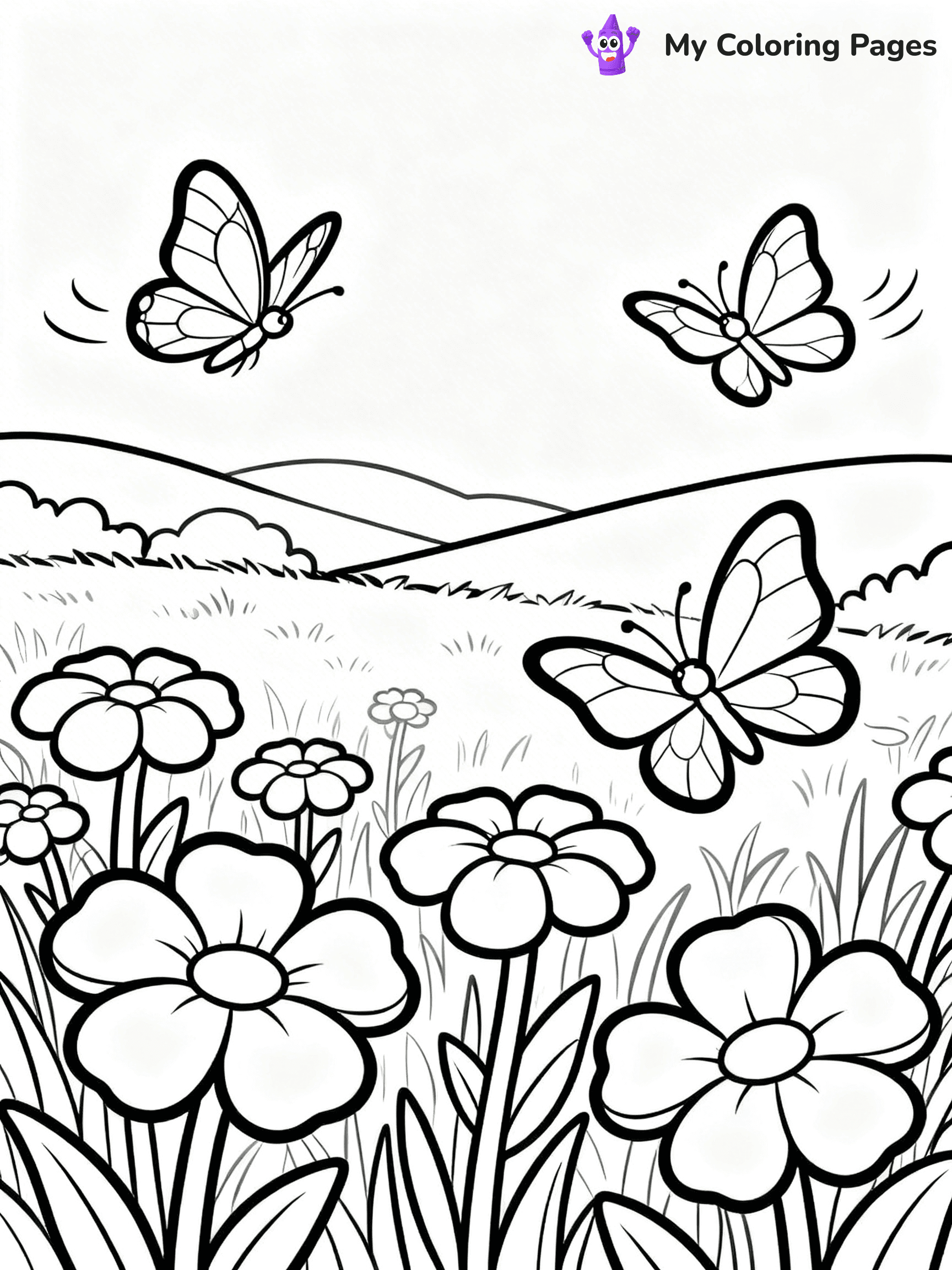Easy Landscape Coloring Pages - 41