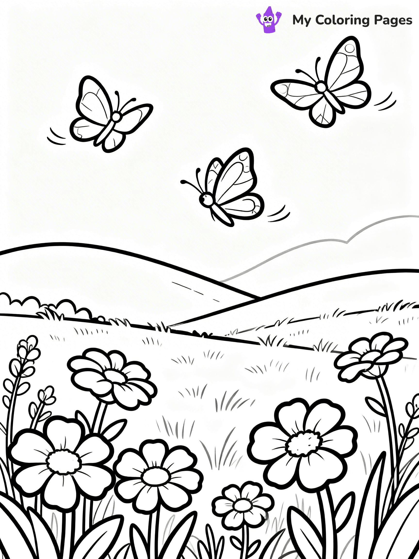 Easy Landscape Coloring Pages - 37