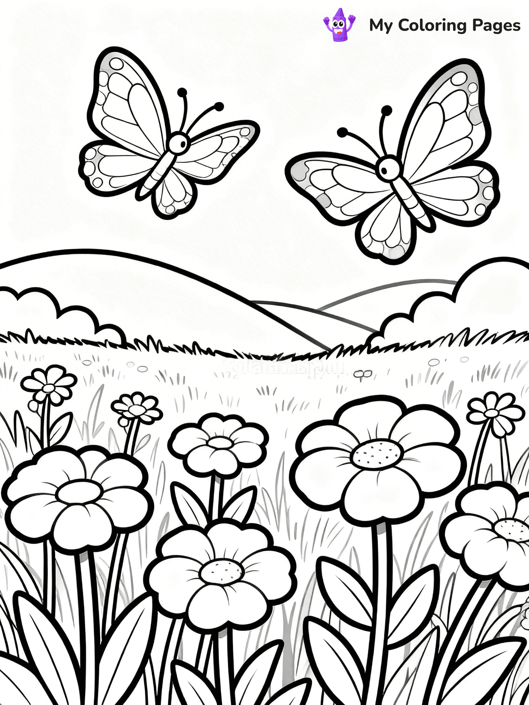 Easy Landscape Coloring Pages - 36
