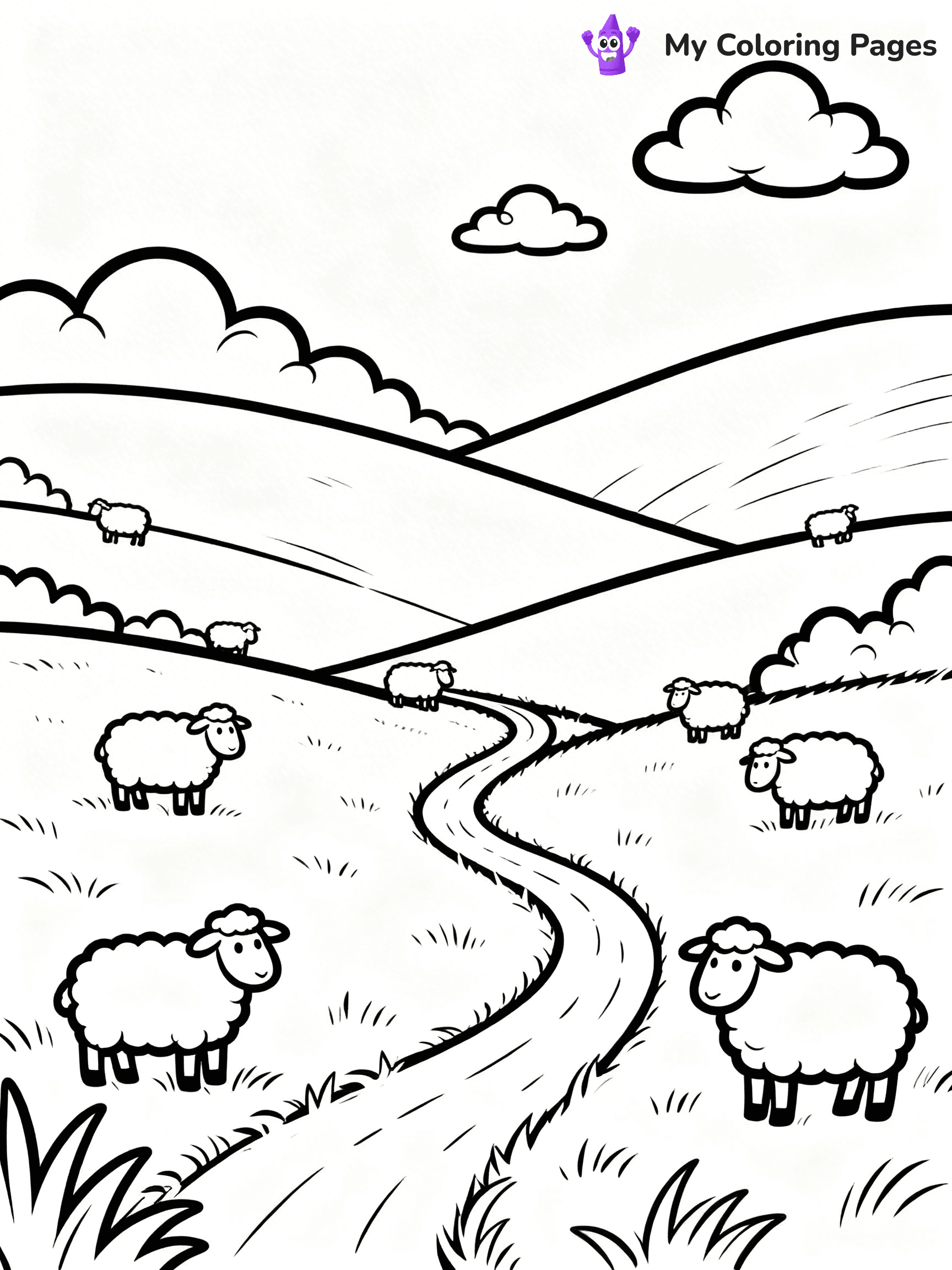 Easy Landscape Coloring Pages - 30