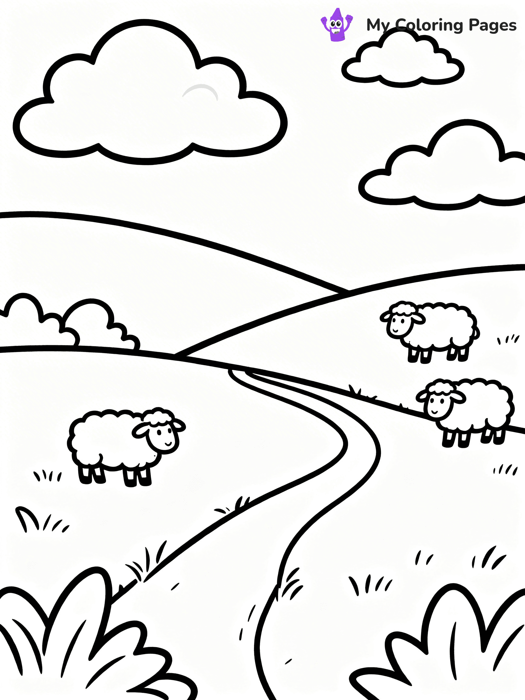 Easy Landscape Coloring Pages - 28