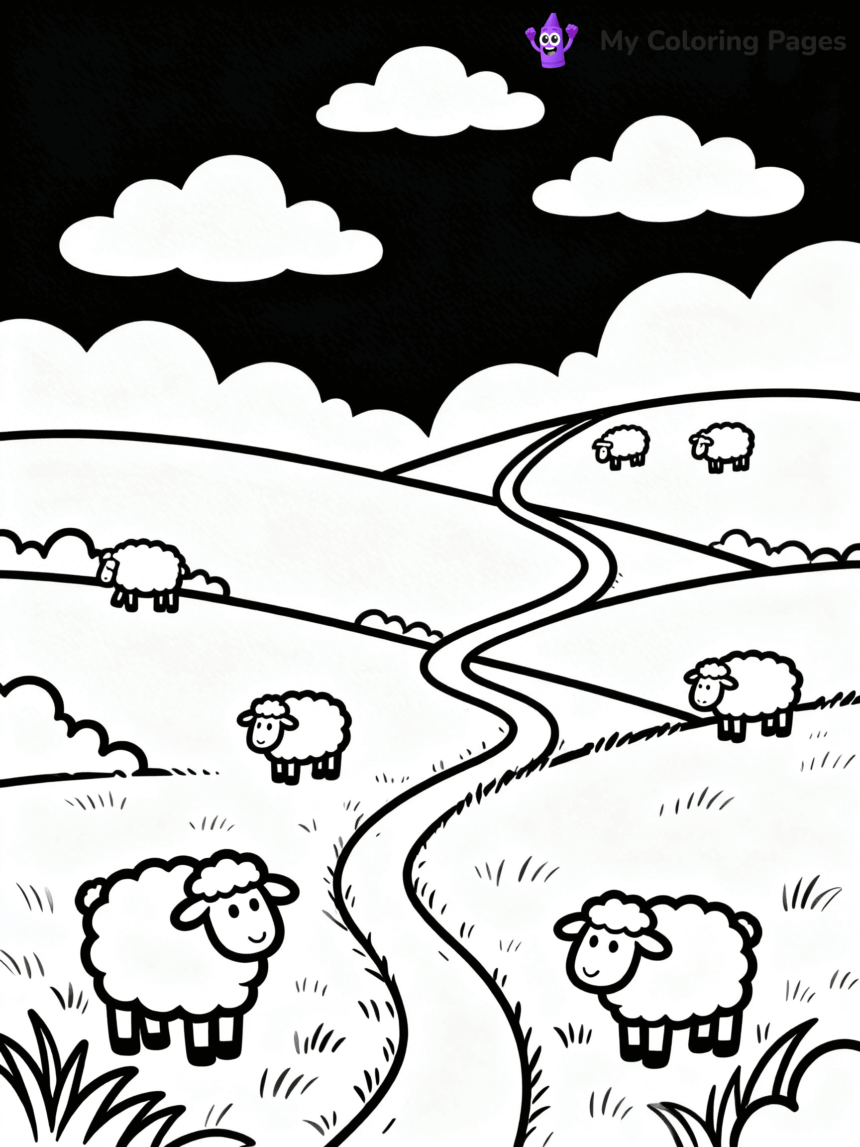 Easy Landscape Coloring Pages - 25