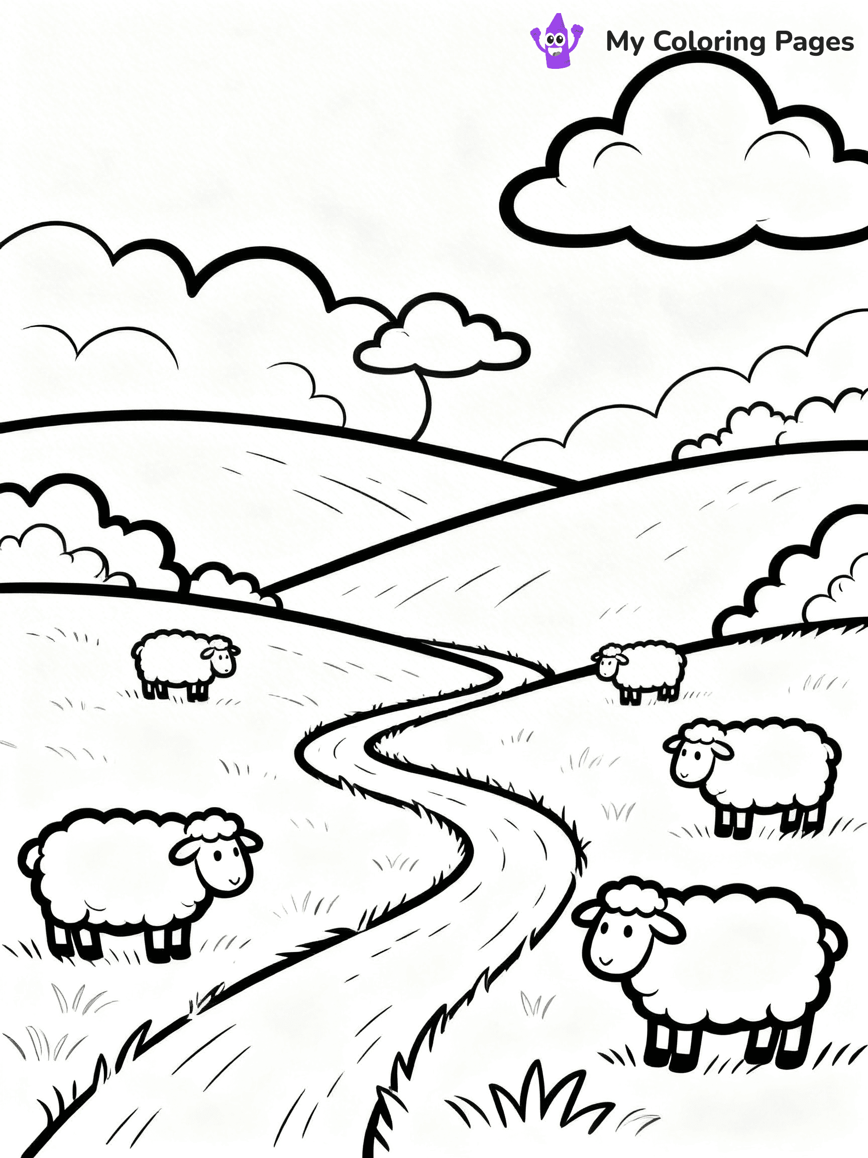 Easy Landscape Coloring Pages - 23