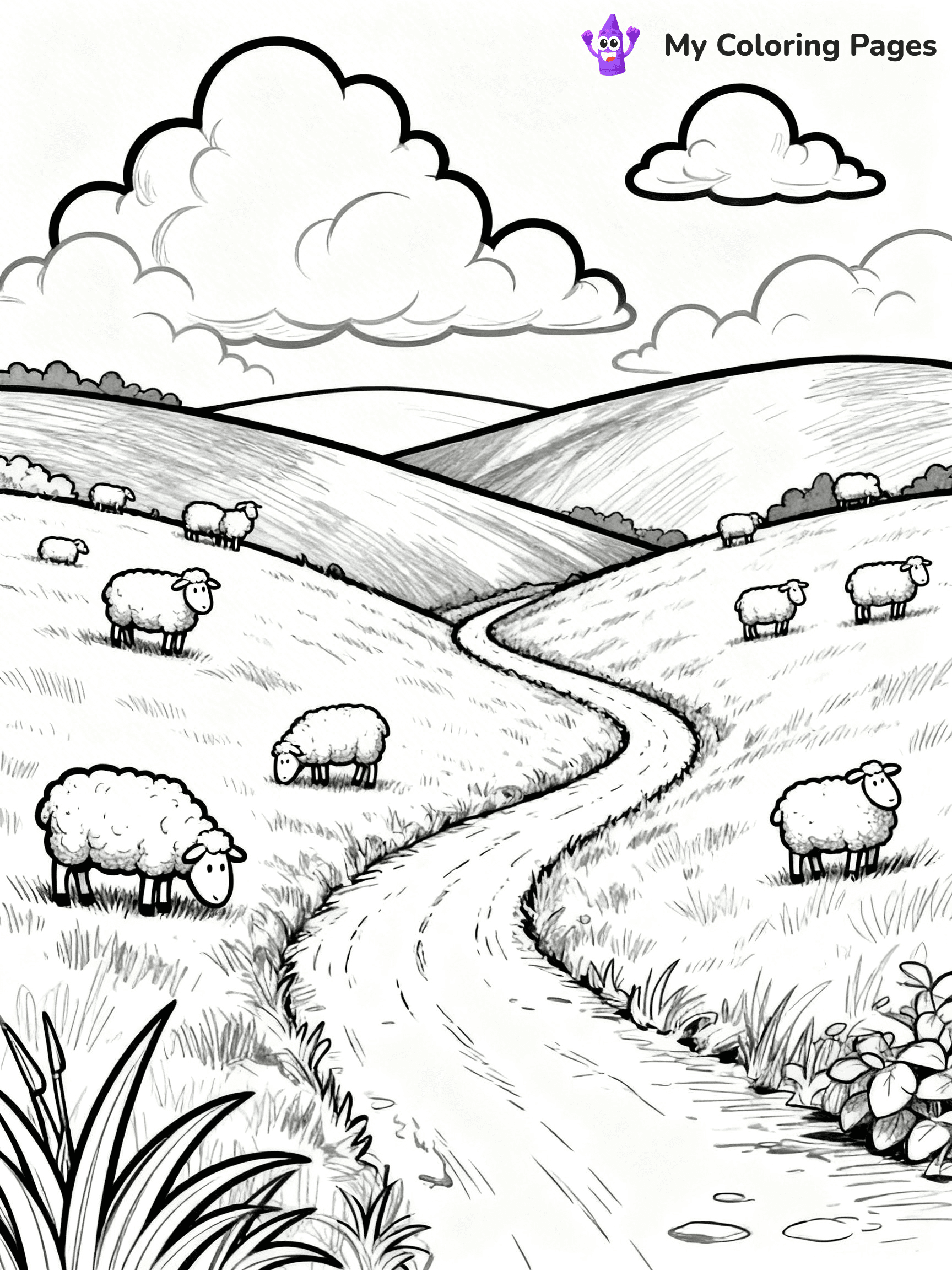 Easy Landscape Coloring Pages - 21