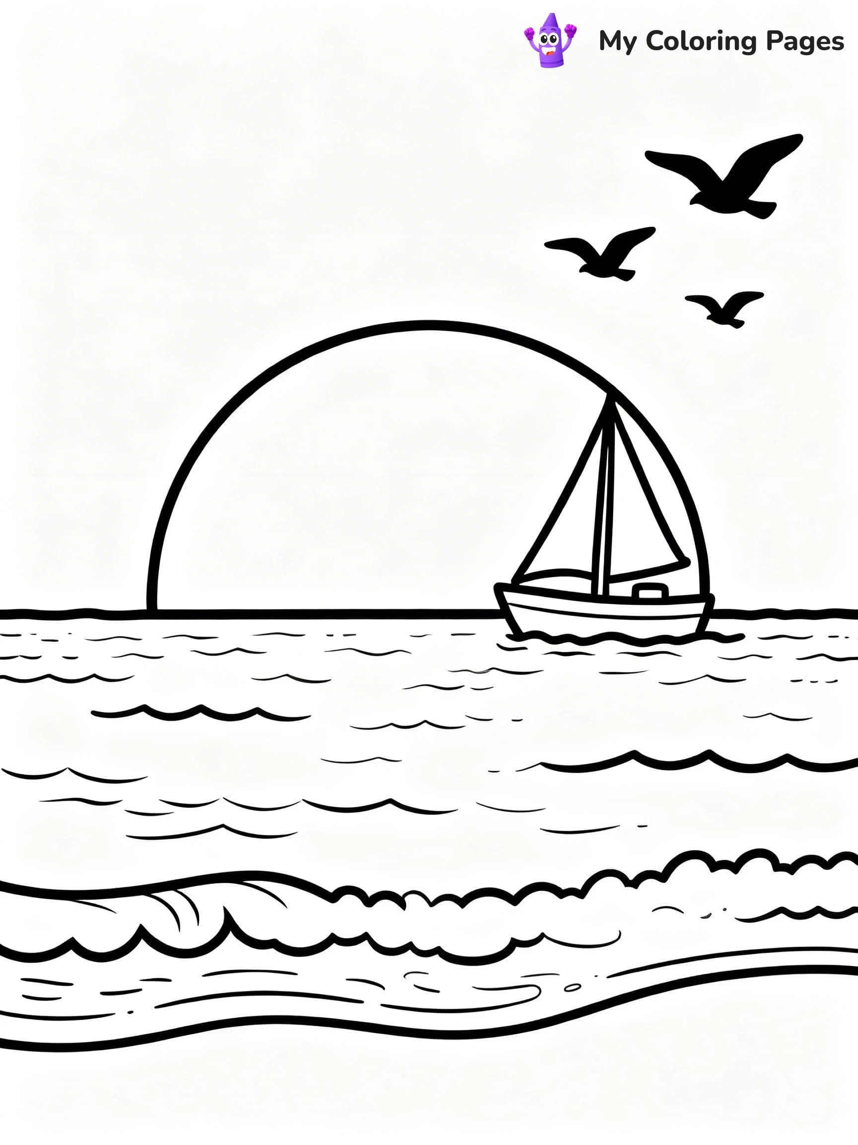 Easy Landscape Coloring Pages - 13