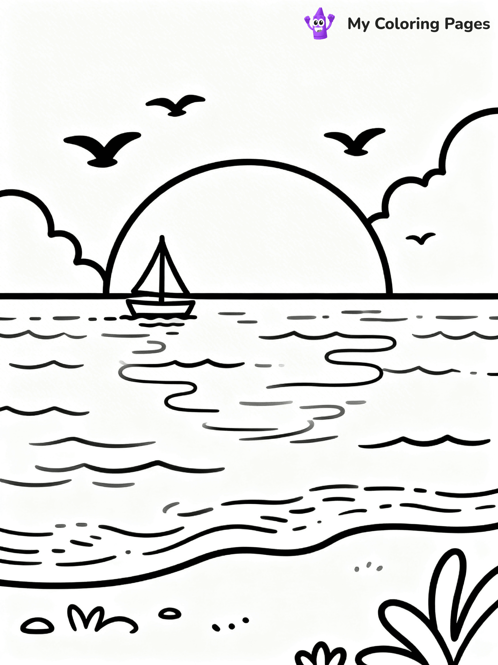 Easy Landscape Coloring Pages - 12