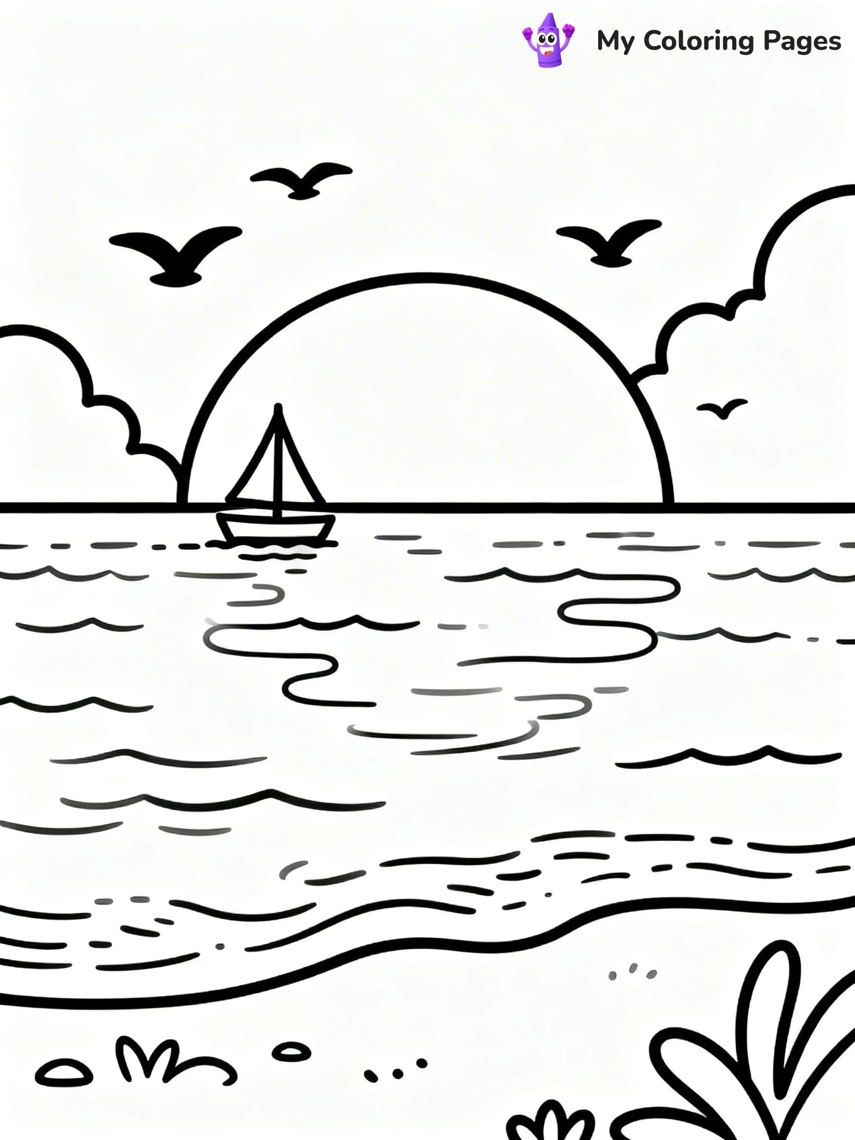 Easy Landscape Coloring Pages - 12