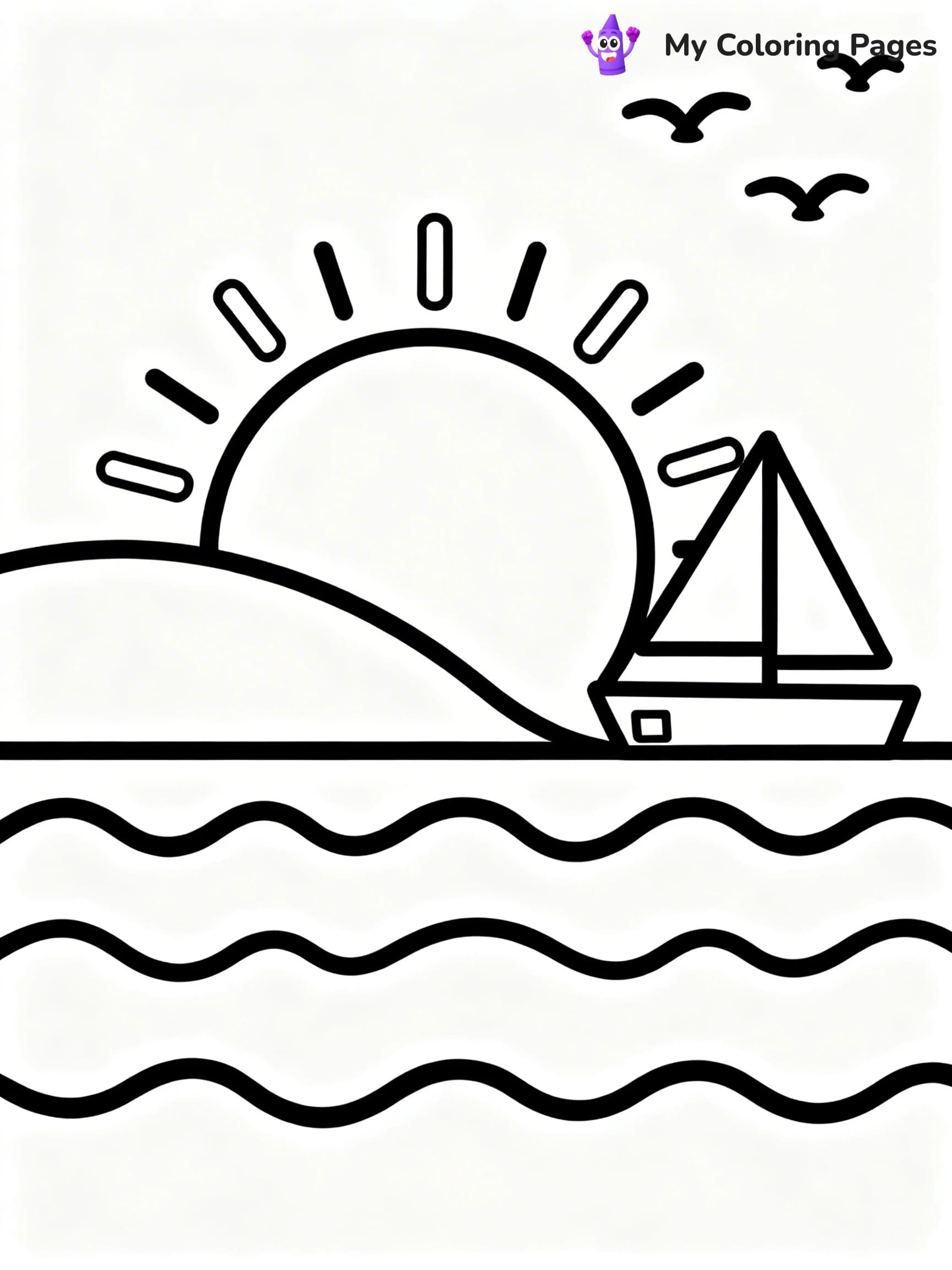 Easy Landscape Coloring Pages - 11