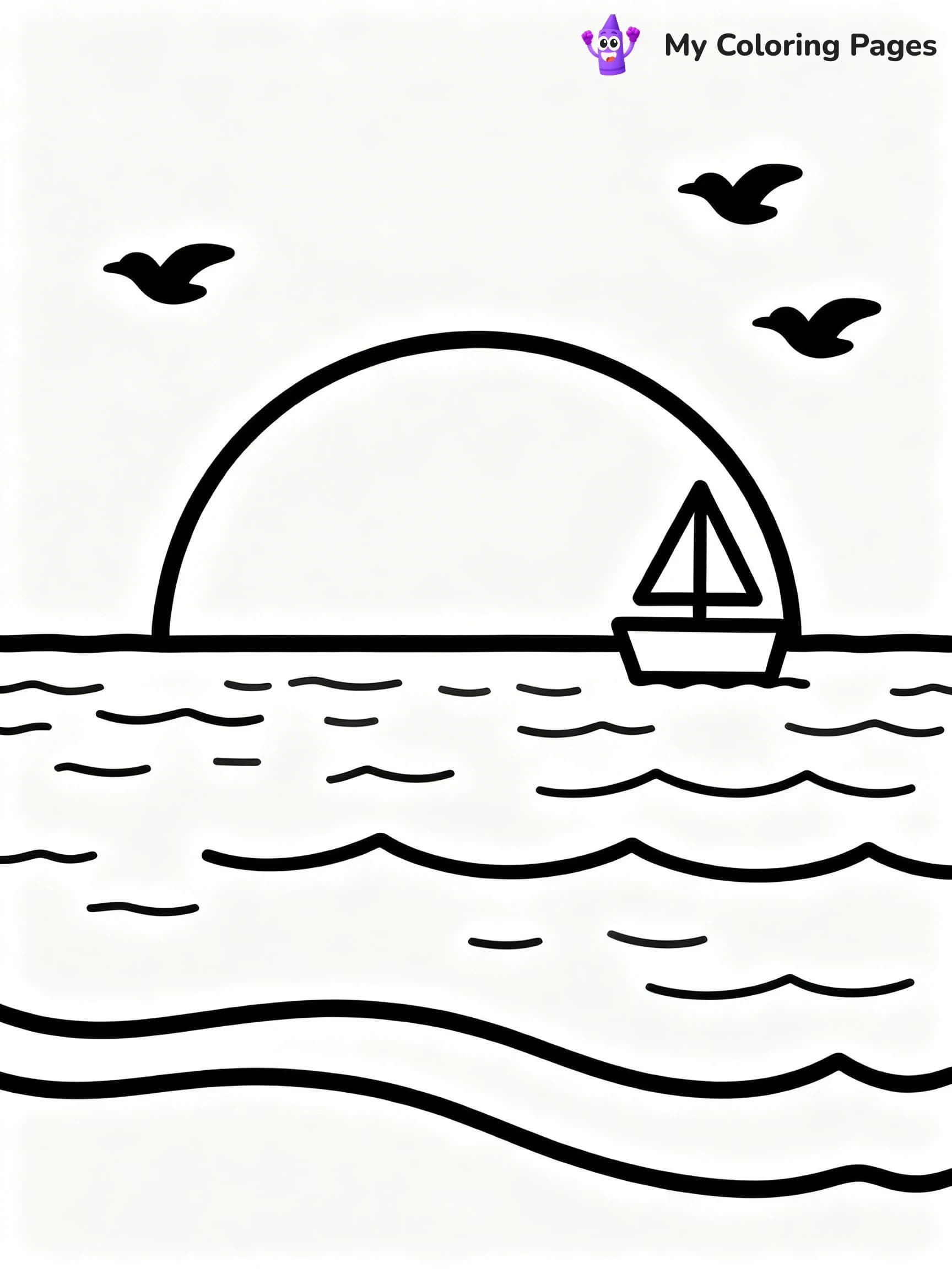 Easy Landscape Coloring Pages - 9