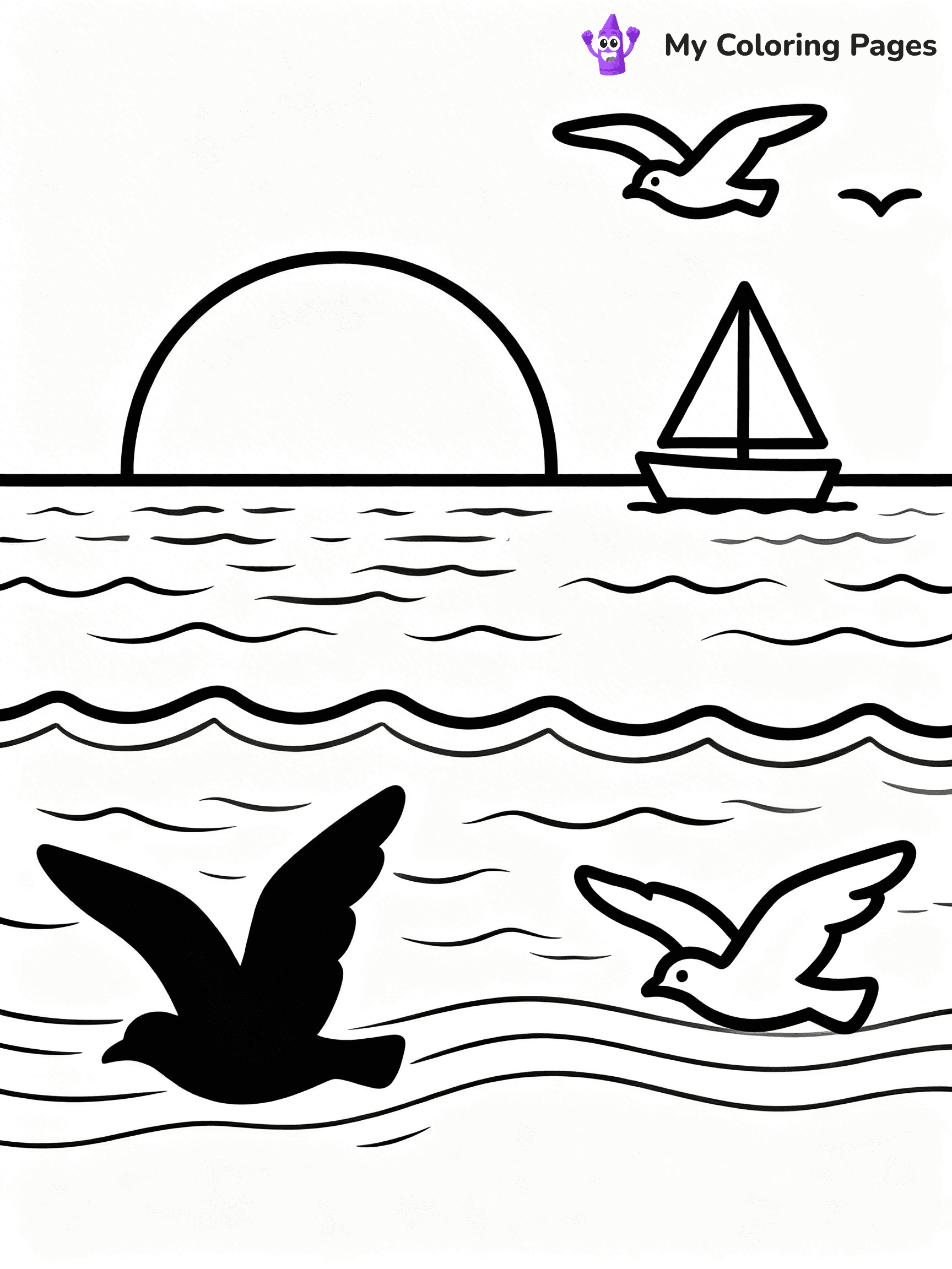 Easy Landscape Coloring Pages - 8
