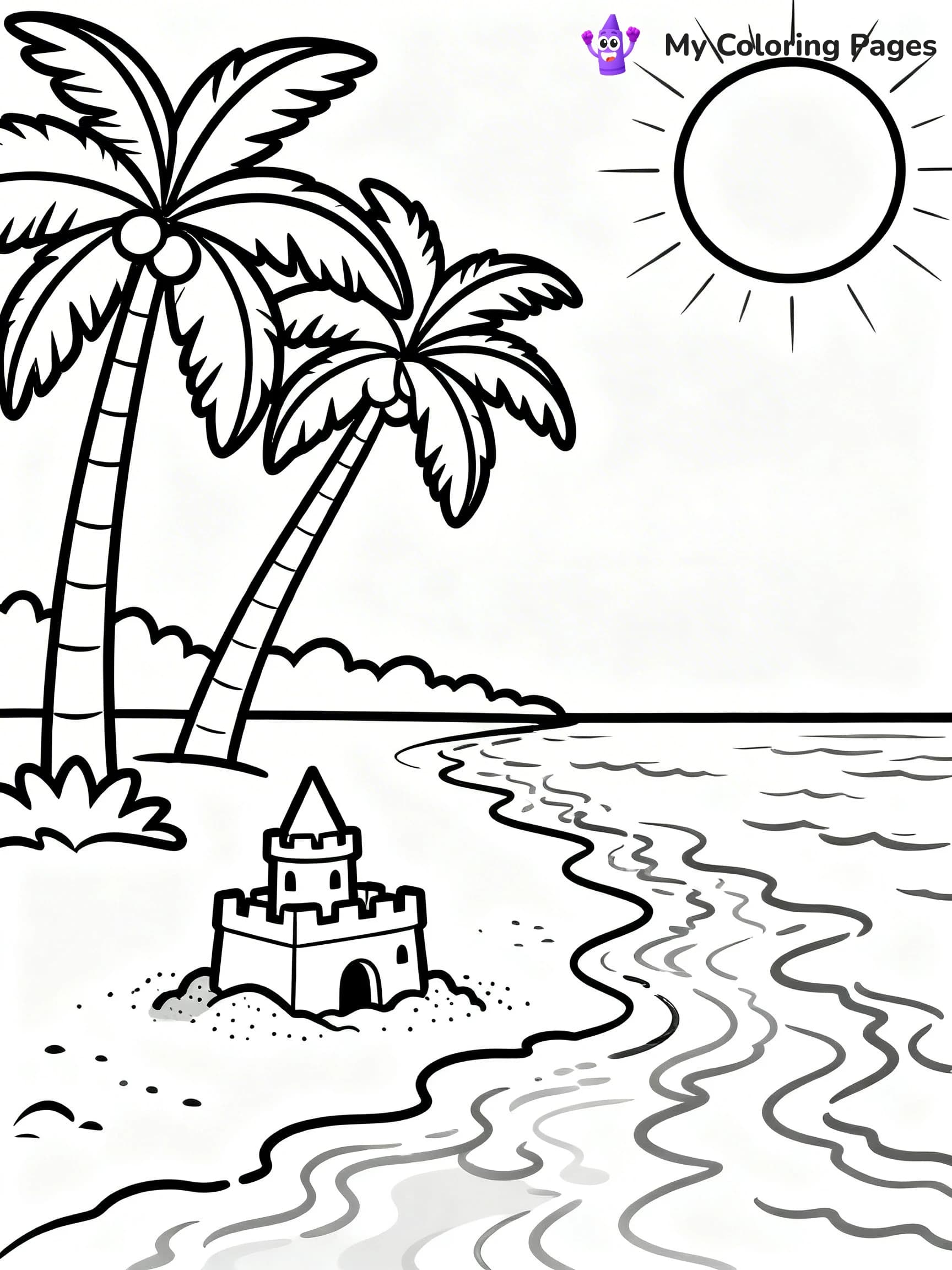 Easy Landscape Coloring Pages - 1