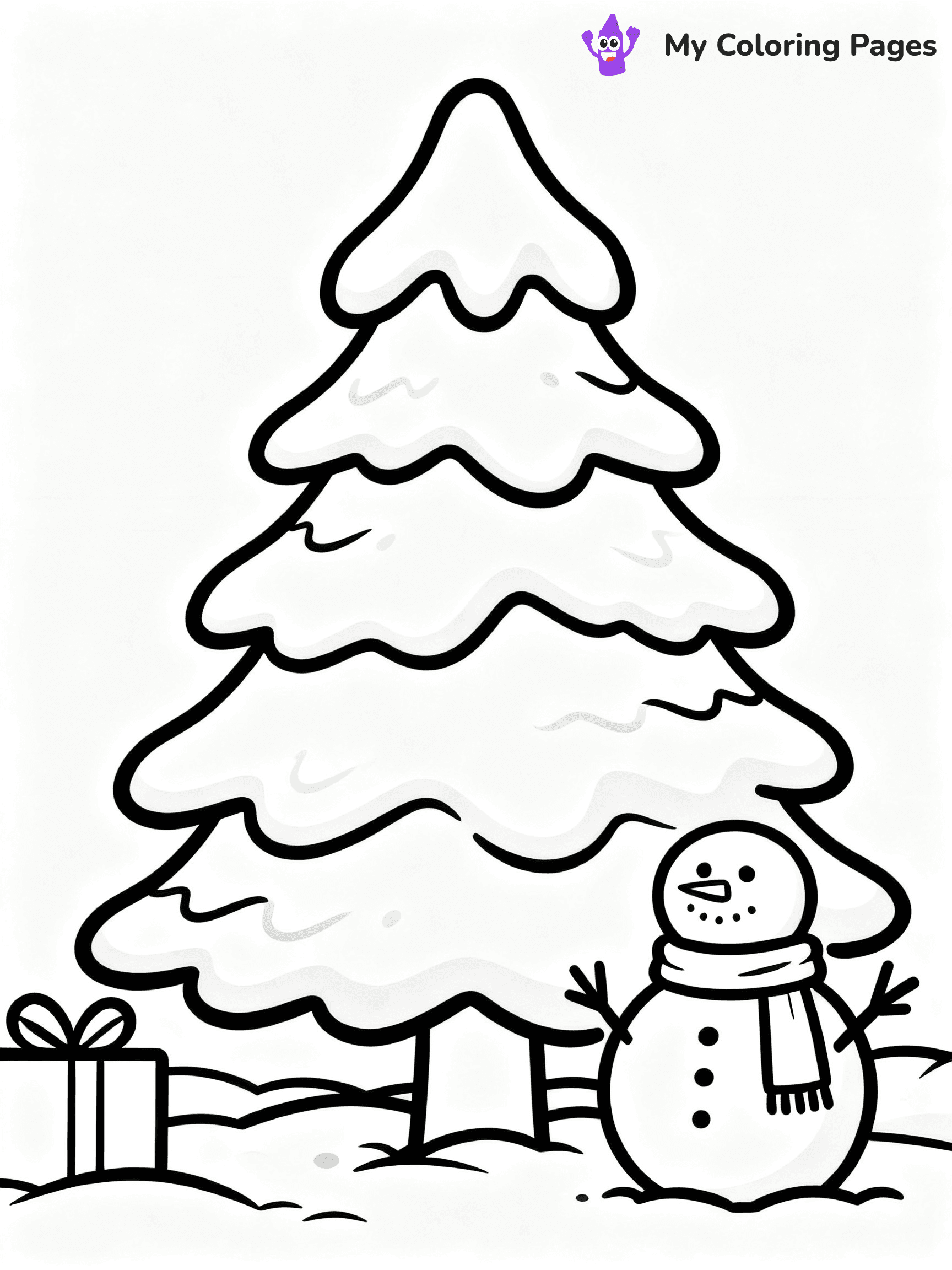 Cute Christmas Tree Coloring Pages - 24