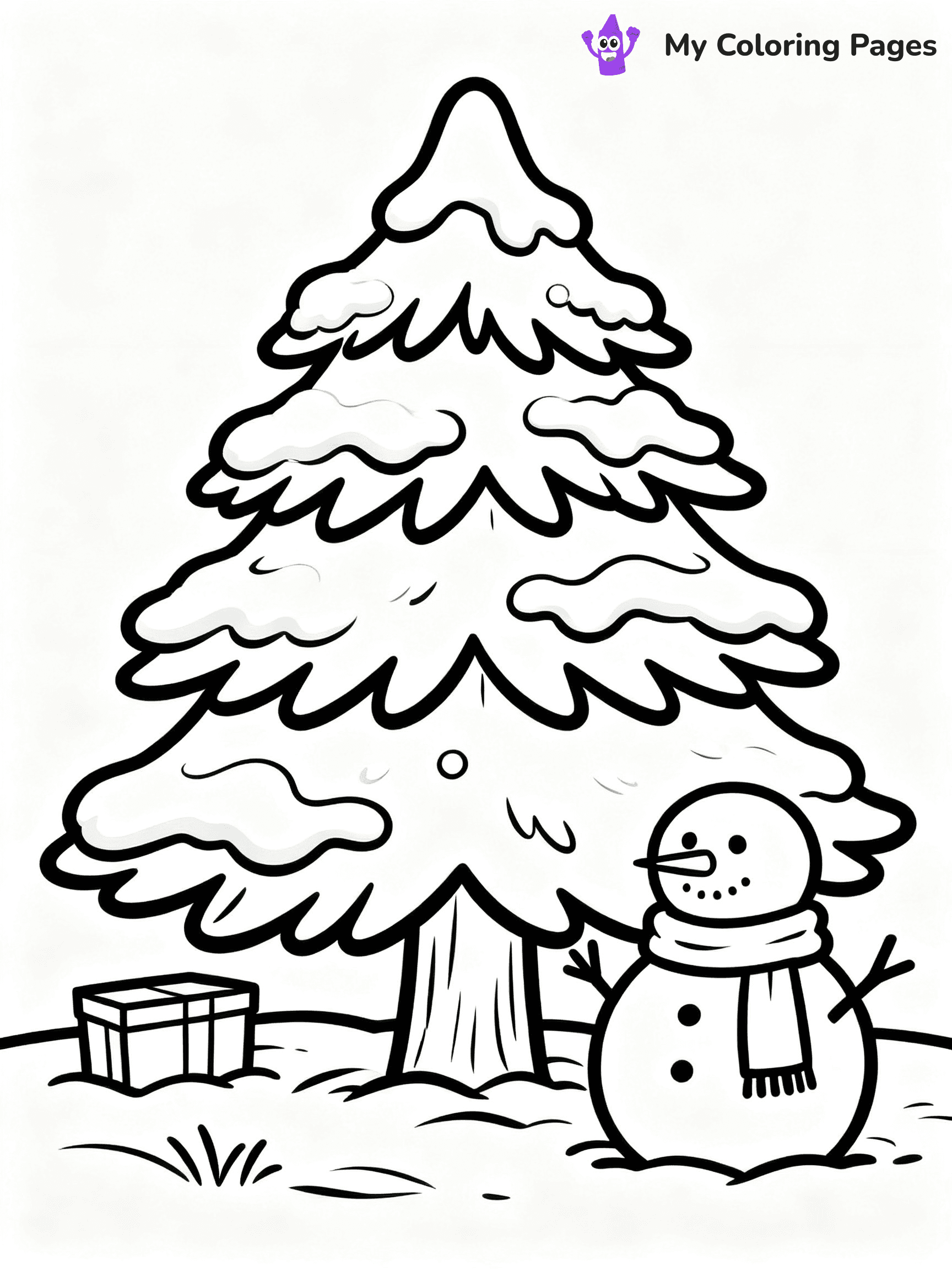 Cute Christmas Tree Coloring Pages - 22