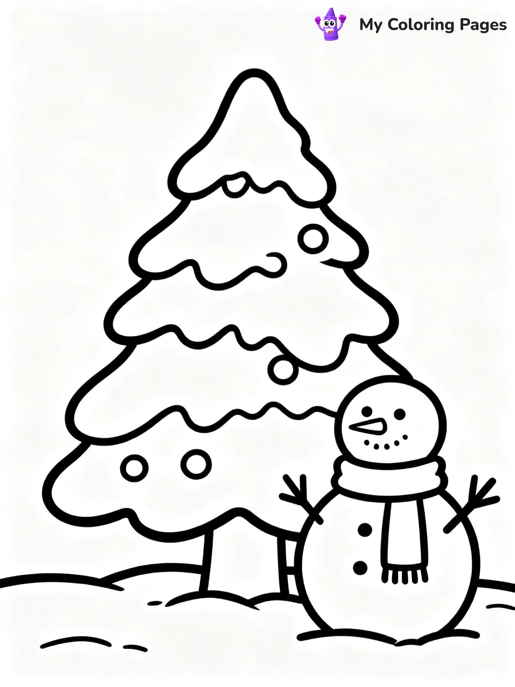 Cute Christmas Tree Coloring Pages - 21