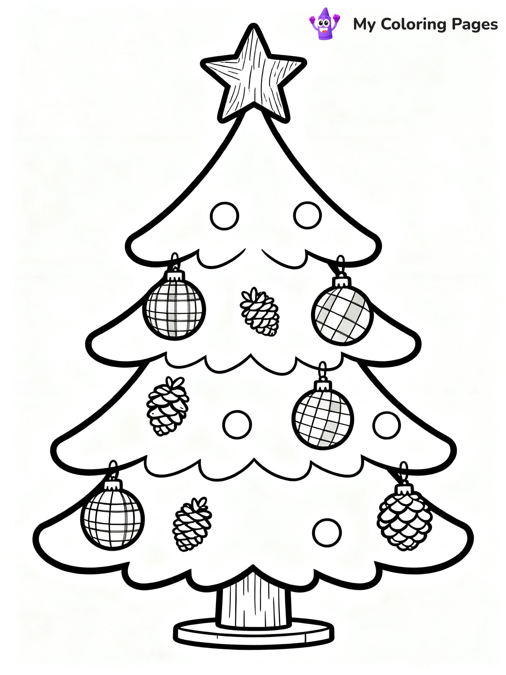 Cute Christmas Tree Coloring Pages - 20