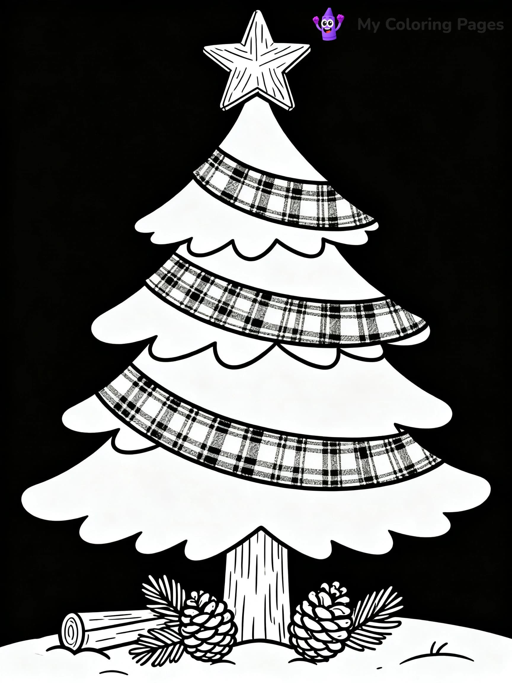 Cute Christmas Tree Coloring Pages - 18