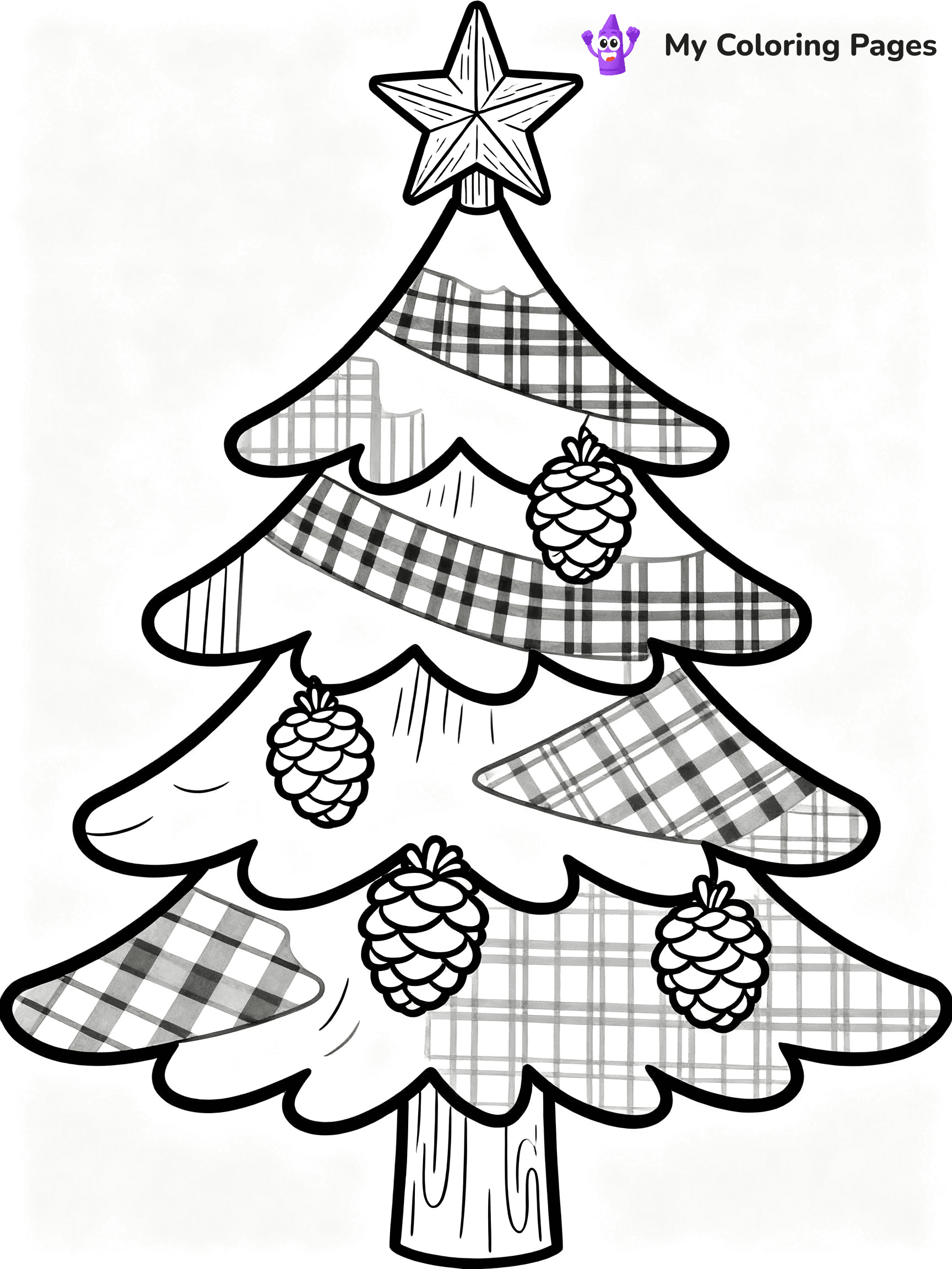 Cute Christmas Tree Coloring Pages - 15