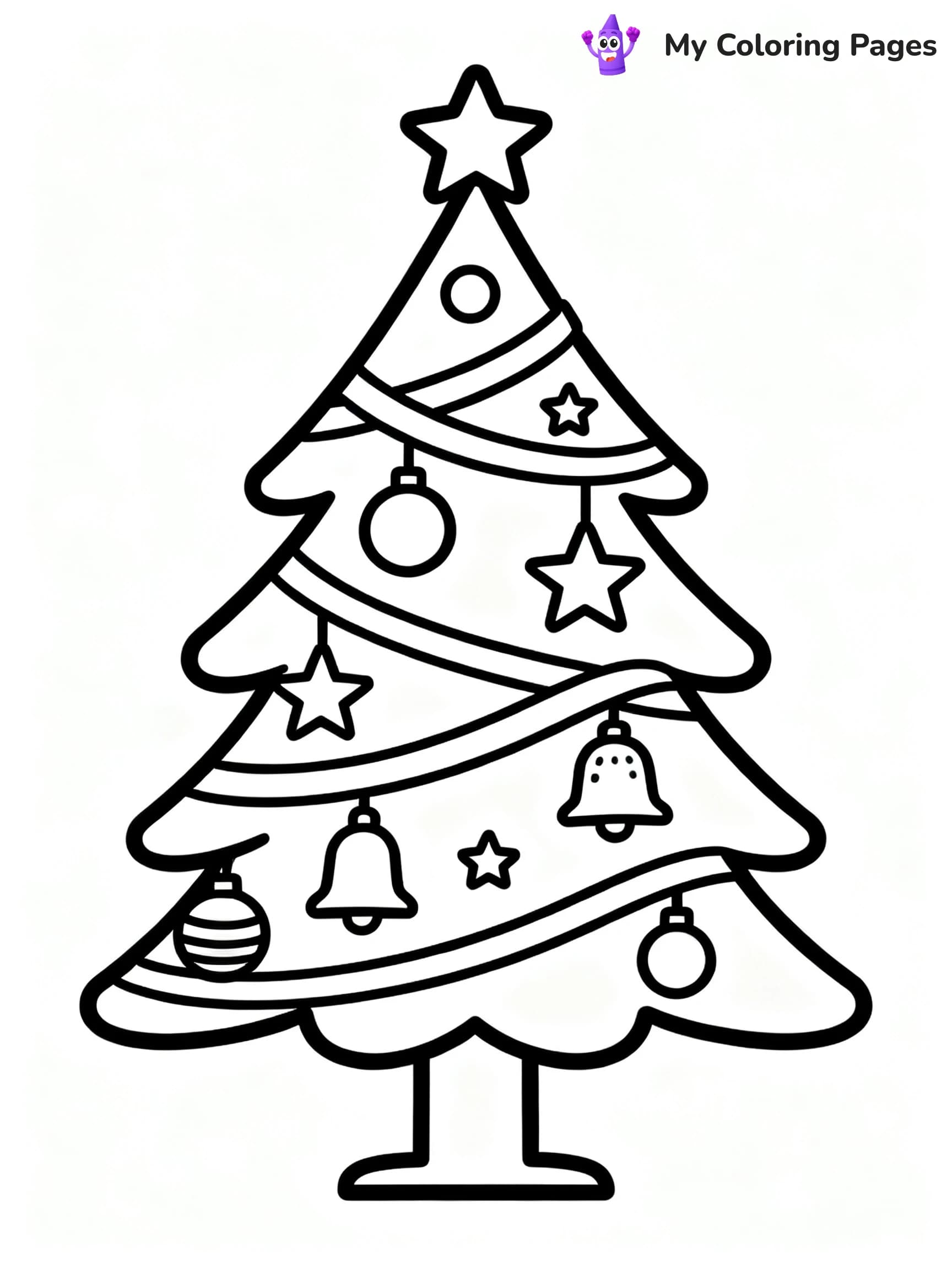Cute Christmas Tree Coloring Pages - 13
