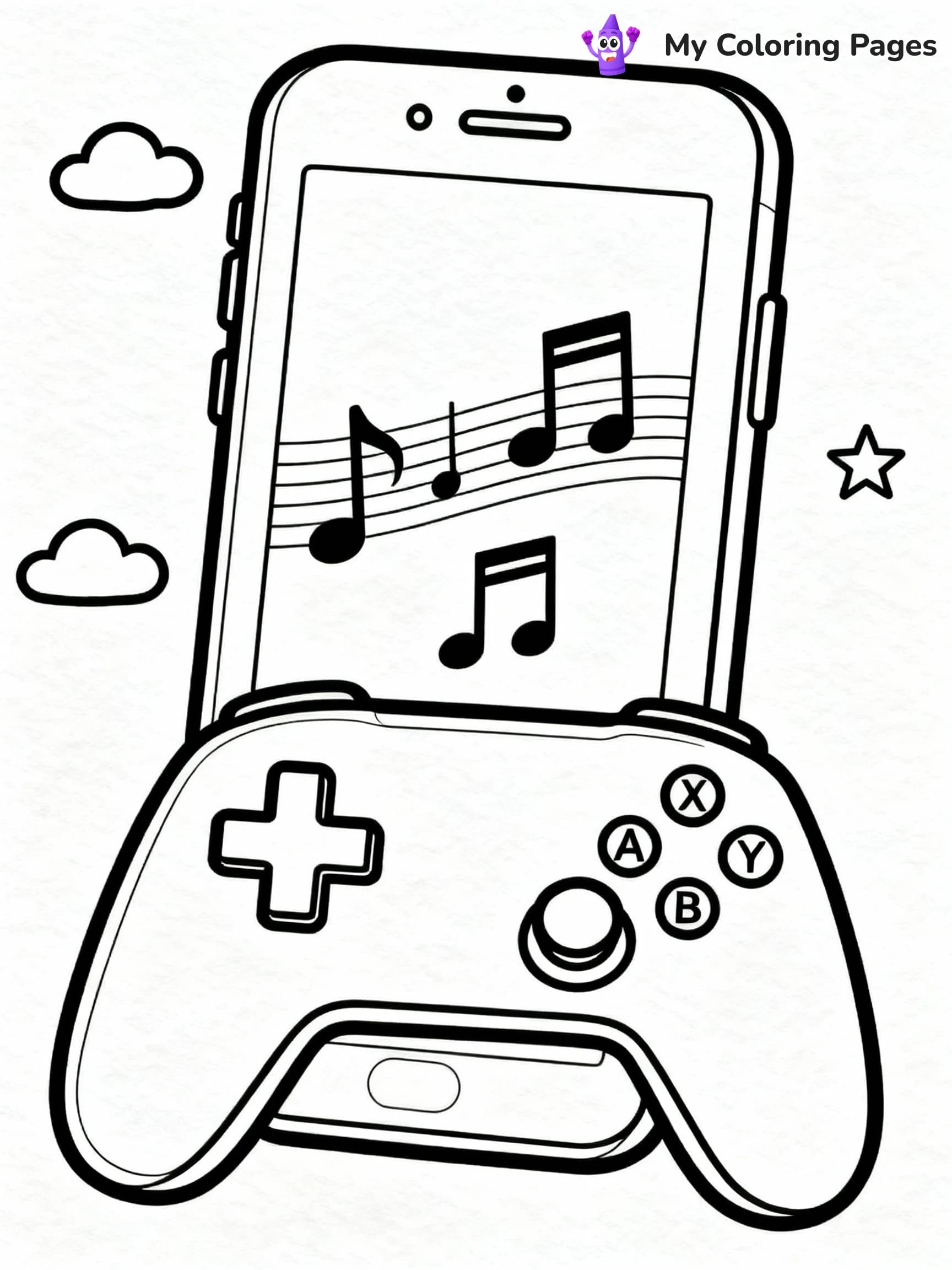 Phone Coloring Pages - 1