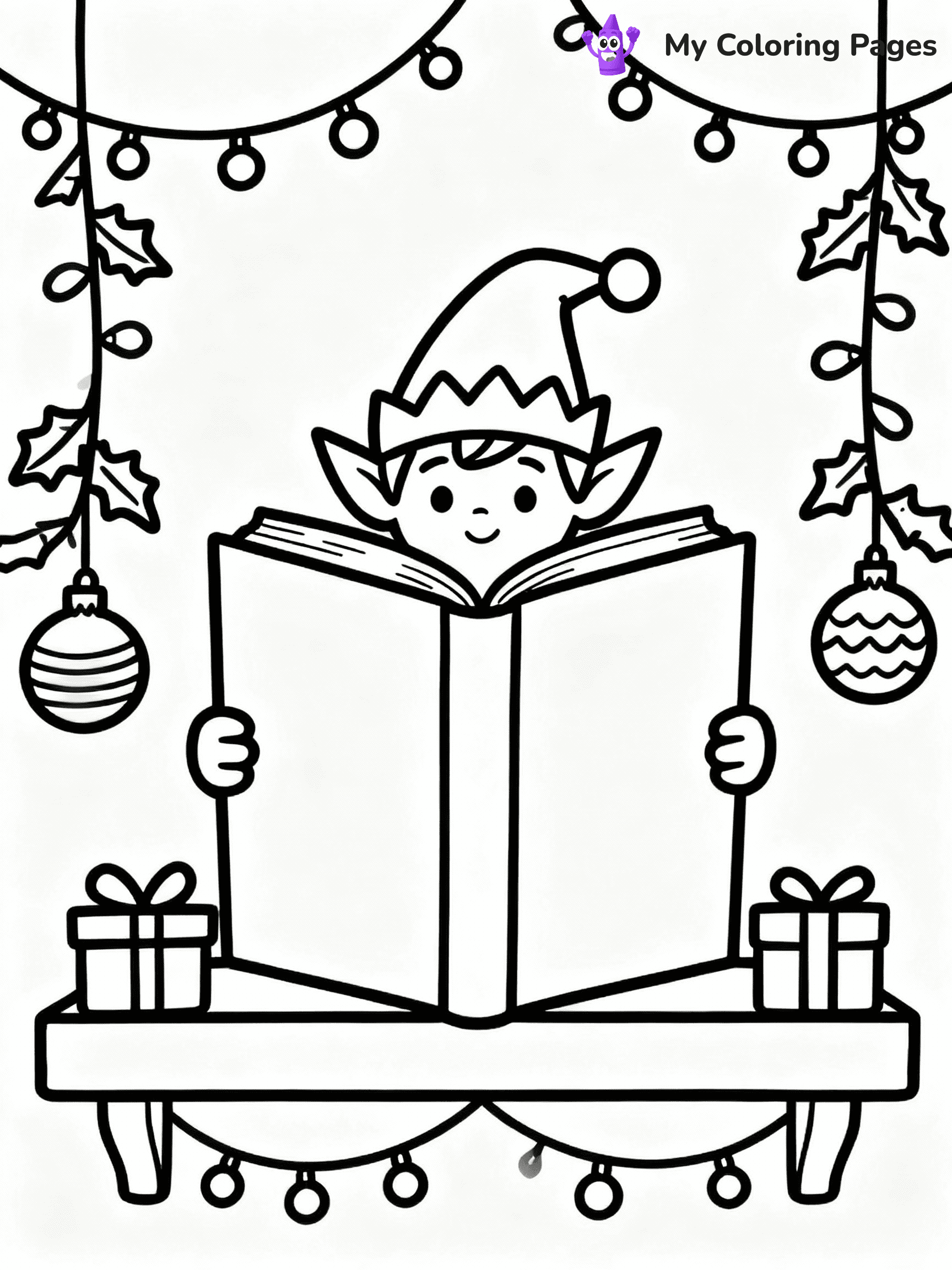 ⚠️ CRITICAL REQUIREMENT - ABSOLUTE BLACK AND WHITE ONLY ⚠️
This MUST be a BLACK AND WHITE line drawing ONLY. NO COLORS whatsoever.
- ONLY pure black lines (#000000) on pure white background (#FFFFFF)
- ABSOLUTELY NO colors, NO shading, NO gradients, NO grayscale
- If there are ANY colors in the output, the image is REJECTED
- This is a COLORING PAGE - meant to be COLORED IN by children
- The output must be UNCOLORED line art ready for coloring
⚠️ SUBJECT TO DRAW: Mischievous elf on a shelf, peeking out from behind a book, surrounded by holiday decorations, whimsical style
(REMEMBER: Output must be BLACK AND WHITE line art only, NOT colored!)
# COLORING PAGE: BLACK OUTLINES ONLY - WHITE BACKGROUND MANDATORY
Create a **coloring book page** using EXACTLY two values: black lines, white space.
## NON-NEGOTIABLE BINARY RULES
- **ONLY #000000 (black) and #FFFFFF (white)** - NO other values exist
- **EVERY PIXEL = BLACK OR WHITE** - no gray/shading/antialiasing
- **WHITE BACKGROUND MANDATORY** - entire canvas stays white
- **ALL SHAPES HOLLOW** - everything is empty outlines waiting to be colored
- **FORBIDDEN:** fills, shading, gradients, patterns, textures, colors
- **NO SOLID REGIONS** - if it's not a thin line, it's wrong
## Universal Line Standards
- Black outlines ONLY - thin, uniform weight
- Every shape completely empty inside
- Closed contours suitable for coloring
- Simple flat illustration - zero depth/3D/realism
- **Style:** Whimsical Doodle Art Alley - rounded, friendly outlines (unless specified)
## Everything = Outline Only
- Characters/animals: hollow shapes
- Objects/clothing: empty contours
- Backgrounds/scenery: line work only
- Natural elements: outlined forms
- Dark/night areas: don't exist (use outlined symbols)
- Textures/patterns: convert to simple lines
## The Test
Can a child color EVERY white space with crayons? If any area is pre-filled/shaded/gray or colored in, it FAILS. Every shape must be waiting to receive color.
**FINAL OUTPUT**: Binary coloring page. Black lines define shapes. White spaces ready for coloring. Nothing else exists. No exceptions. Print-ready.
⚠️ FINAL REMINDER: Draw the subject "Mischievous elf on a shelf, peeking out from behind a book, surrounded by holiday decorations, whimsical style" as BLACK AND WHITE line art. Zero colors in output.