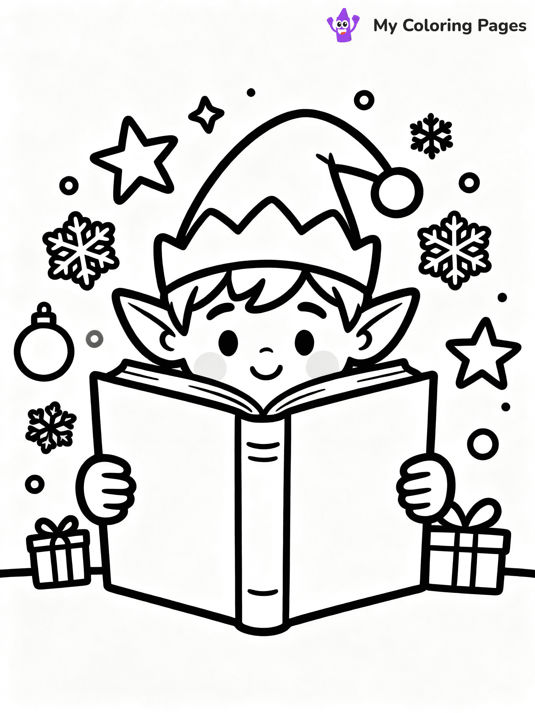 ⚠️ CRITICAL REQUIREMENT - ABSOLUTE BLACK AND WHITE ONLY ⚠️
This MUST be a BLACK AND WHITE line drawing ONLY. NO COLORS whatsoever.
- ONLY pure black lines (#000000) on pure white background (#FFFFFF)
- ABSOLUTELY NO colors, NO shading, NO gradients, NO grayscale
- If there are ANY colors in the output, the image is REJECTED
- This is a COLORING PAGE - meant to be COLORED IN by children
- The output must be UNCOLORED line art ready for coloring
⚠️ SUBJECT TO DRAW: Mischievous elf on a shelf, peeking out from behind a book, surrounded by holiday decorations, whimsical style
(REMEMBER: Output must be BLACK AND WHITE line art only, NOT colored!)
# COLORING PAGE: BLACK OUTLINES ONLY - WHITE BACKGROUND MANDATORY
Create a **coloring book page** using EXACTLY two values: black lines, white space.
## NON-NEGOTIABLE BINARY RULES
- **ONLY #000000 (black) and #FFFFFF (white)** - NO other values exist
- **EVERY PIXEL = BLACK OR WHITE** - no gray/shading/antialiasing
- **WHITE BACKGROUND MANDATORY** - entire canvas stays white
- **ALL SHAPES HOLLOW** - everything is empty outlines waiting to be colored
- **FORBIDDEN:** fills, shading, gradients, patterns, textures, colors
- **NO SOLID REGIONS** - if it's not a thin line, it's wrong
## Universal Line Standards
- Black outlines ONLY - thin, uniform weight
- Every shape completely empty inside
- Closed contours suitable for coloring
- Simple flat illustration - zero depth/3D/realism
- **Style:** Whimsical Doodle Art Alley - rounded, friendly outlines (unless specified)
## Everything = Outline Only
- Characters/animals: hollow shapes
- Objects/clothing: empty contours
- Backgrounds/scenery: line work only
- Natural elements: outlined forms
- Dark/night areas: don't exist (use outlined symbols)
- Textures/patterns: convert to simple lines
## The Test
Can a child color EVERY white space with crayons? If any area is pre-filled/shaded/gray or colored in, it FAILS. Every shape must be waiting to receive color.
**FINAL OUTPUT**: Binary coloring page. Black lines define shapes. White spaces ready for coloring. Nothing else exists. No exceptions. Print-ready.
⚠️ FINAL REMINDER: Draw the subject "Mischievous elf on a shelf, peeking out from behind a book, surrounded by holiday decorations, whimsical style" as BLACK AND WHITE line art. Zero colors in output.