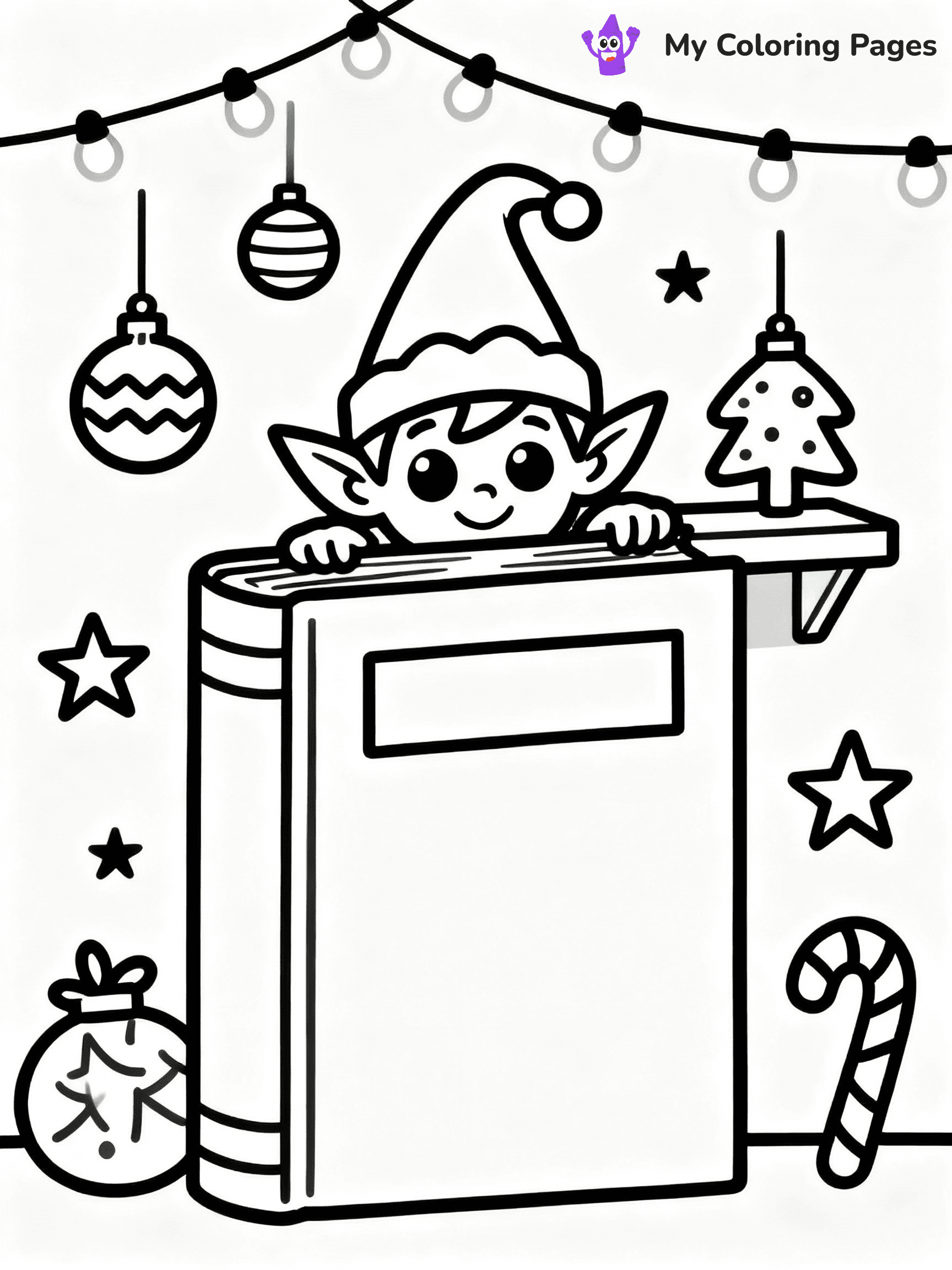 ⚠️ CRITICAL REQUIREMENT - ABSOLUTE BLACK AND WHITE ONLY ⚠️
This MUST be a BLACK AND WHITE line drawing ONLY. NO COLORS whatsoever.
- ONLY pure black lines (#000000) on pure white background (#FFFFFF)
- ABSOLUTELY NO colors, NO shading, NO gradients, NO grayscale
- If there are ANY colors in the output, the image is REJECTED
- This is a COLORING PAGE - meant to be COLORED IN by children
- The output must be UNCOLORED line art ready for coloring
⚠️ SUBJECT TO DRAW: Mischievous elf on a shelf, peeking out from behind a book, surrounded by holiday decorations, whimsical style
(REMEMBER: Output must be BLACK AND WHITE line art only, NOT colored!)
# COLORING PAGE: BLACK OUTLINES ONLY - WHITE BACKGROUND MANDATORY
Create a **coloring book page** using EXACTLY two values: black lines, white space.
## NON-NEGOTIABLE BINARY RULES
- **ONLY #000000 (black) and #FFFFFF (white)** - NO other values exist
- **EVERY PIXEL = BLACK OR WHITE** - no gray/shading/antialiasing
- **WHITE BACKGROUND MANDATORY** - entire canvas stays white
- **ALL SHAPES HOLLOW** - everything is empty outlines waiting to be colored
- **FORBIDDEN:** fills, shading, gradients, patterns, textures, colors
- **NO SOLID REGIONS** - if it's not a thin line, it's wrong
## Universal Line Standards
- Black outlines ONLY - thin, uniform weight
- Every shape completely empty inside
- Closed contours suitable for coloring
- Simple flat illustration - zero depth/3D/realism
- **Style:** Whimsical Doodle Art Alley - rounded, friendly outlines (unless specified)
## Everything = Outline Only
- Characters/animals: hollow shapes
- Objects/clothing: empty contours
- Backgrounds/scenery: line work only
- Natural elements: outlined forms
- Dark/night areas: don't exist (use outlined symbols)
- Textures/patterns: convert to simple lines
## The Test
Can a child color EVERY white space with crayons? If any area is pre-filled/shaded/gray or colored in, it FAILS. Every shape must be waiting to receive color.
**FINAL OUTPUT**: Binary coloring page. Black lines define shapes. White spaces ready for coloring. Nothing else exists. No exceptions. Print-ready.
⚠️ FINAL REMINDER: Draw the subject "Mischievous elf on a shelf, peeking out from behind a book, surrounded by holiday decorations, whimsical style" as BLACK AND WHITE line art. Zero colors in output.