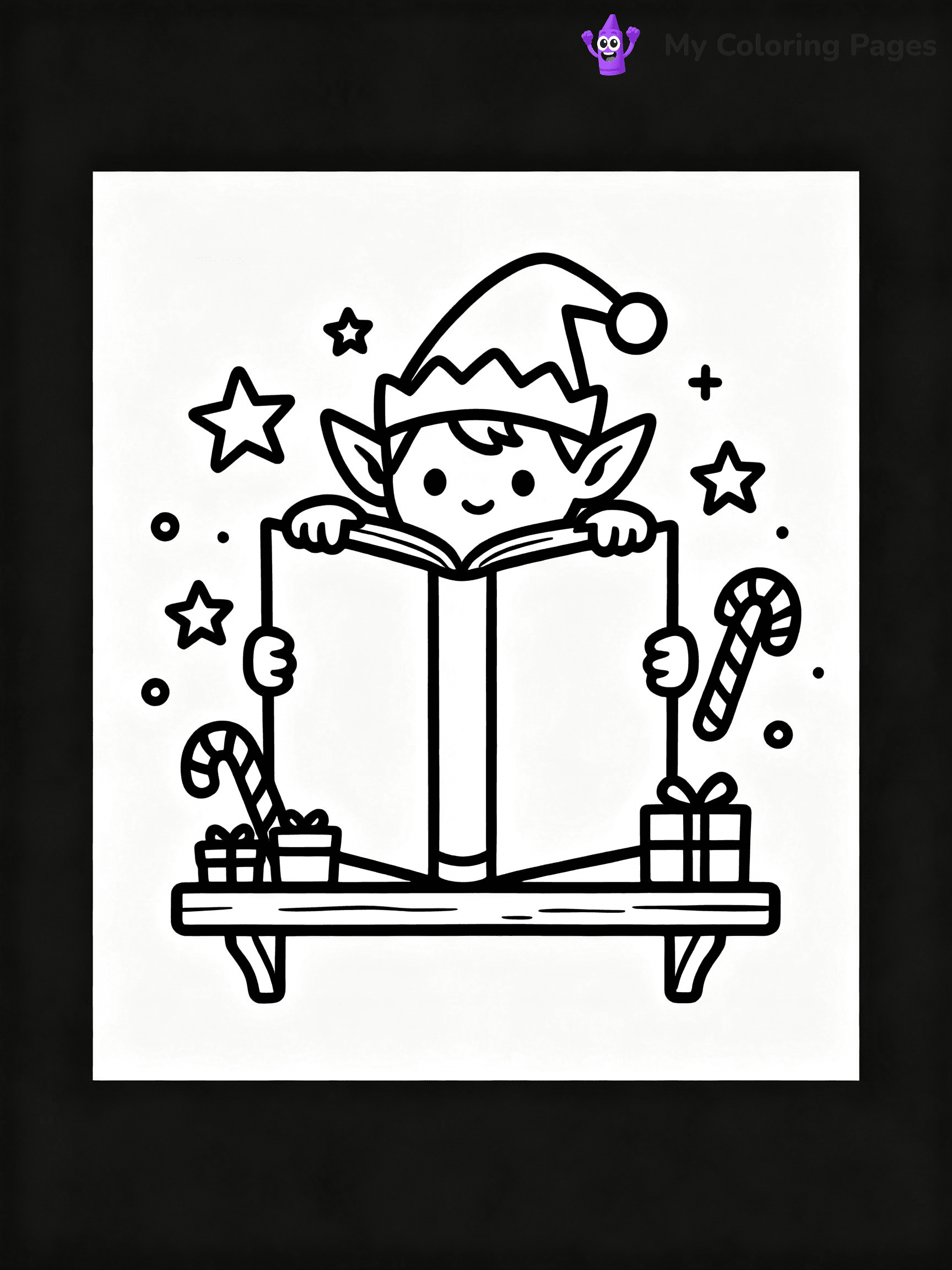 ⚠️ CRITICAL REQUIREMENT - ABSOLUTE BLACK AND WHITE ONLY ⚠️
This MUST be a BLACK AND WHITE line drawing ONLY. NO COLORS whatsoever.
- ONLY pure black lines (#000000) on pure white background (#FFFFFF)
- ABSOLUTELY NO colors, NO shading, NO gradients, NO grayscale
- If there are ANY colors in the output, the image is REJECTED
- This is a COLORING PAGE - meant to be COLORED IN by children
- The output must be UNCOLORED line art ready for coloring
⚠️ SUBJECT TO DRAW: Mischievous elf on a shelf, peeking out from behind a book, surrounded by holiday decorations, whimsical style
(REMEMBER: Output must be BLACK AND WHITE line art only, NOT colored!)
# COLORING PAGE: BLACK OUTLINES ONLY - WHITE BACKGROUND MANDATORY
Create a **coloring book page** using EXACTLY two values: black lines, white space.
## NON-NEGOTIABLE BINARY RULES
- **ONLY #000000 (black) and #FFFFFF (white)** - NO other values exist
- **EVERY PIXEL = BLACK OR WHITE** - no gray/shading/antialiasing
- **WHITE BACKGROUND MANDATORY** - entire canvas stays white
- **ALL SHAPES HOLLOW** - everything is empty outlines waiting to be colored
- **FORBIDDEN:** fills, shading, gradients, patterns, textures, colors
- **NO SOLID REGIONS** - if it's not a thin line, it's wrong
## Universal Line Standards
- Black outlines ONLY - thin, uniform weight
- Every shape completely empty inside
- Closed contours suitable for coloring
- Simple flat illustration - zero depth/3D/realism
- **Style:** Whimsical Doodle Art Alley - rounded, friendly outlines (unless specified)
## Everything = Outline Only
- Characters/animals: hollow shapes
- Objects/clothing: empty contours
- Backgrounds/scenery: line work only
- Natural elements: outlined forms
- Dark/night areas: don't exist (use outlined symbols)
- Textures/patterns: convert to simple lines
## The Test
Can a child color EVERY white space with crayons? If any area is pre-filled/shaded/gray or colored in, it FAILS. Every shape must be waiting to receive color.
**FINAL OUTPUT**: Binary coloring page. Black lines define shapes. White spaces ready for coloring. Nothing else exists. No exceptions. Print-ready.
⚠️ FINAL REMINDER: Draw the subject "Mischievous elf on a shelf, peeking out from behind a book, surrounded by holiday decorations, whimsical style" as BLACK AND WHITE line art. Zero colors in output.