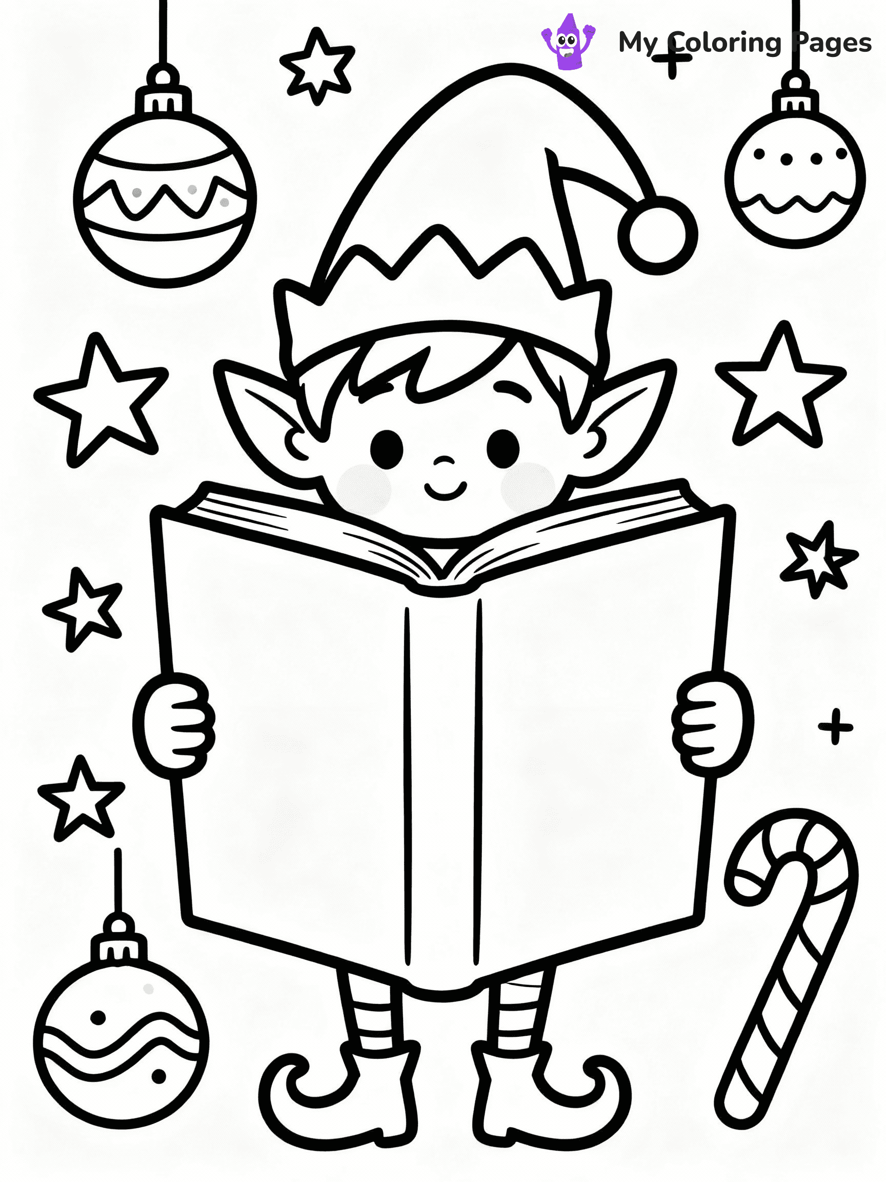 ⚠️ CRITICAL REQUIREMENT - ABSOLUTE BLACK AND WHITE ONLY ⚠️
This MUST be a BLACK AND WHITE line drawing ONLY. NO COLORS whatsoever.
- ONLY pure black lines (#000000) on pure white background (#FFFFFF)
- ABSOLUTELY NO colors, NO shading, NO gradients, NO grayscale
- If there are ANY colors in the output, the image is REJECTED
- This is a COLORING PAGE - meant to be COLORED IN by children
- The output must be UNCOLORED line art ready for coloring
⚠️ SUBJECT TO DRAW: Mischievous elf on a shelf, peeking out from behind a book, surrounded by holiday decorations, whimsical style
(REMEMBER: Output must be BLACK AND WHITE line art only, NOT colored!)
# COLORING PAGE: BLACK OUTLINES ONLY - WHITE BACKGROUND MANDATORY
Create a **coloring book page** using EXACTLY two values: black lines, white space.
## NON-NEGOTIABLE BINARY RULES
- **ONLY #000000 (black) and #FFFFFF (white)** - NO other values exist
- **EVERY PIXEL = BLACK OR WHITE** - no gray/shading/antialiasing
- **WHITE BACKGROUND MANDATORY** - entire canvas stays white
- **ALL SHAPES HOLLOW** - everything is empty outlines waiting to be colored
- **FORBIDDEN:** fills, shading, gradients, patterns, textures, colors
- **NO SOLID REGIONS** - if it's not a thin line, it's wrong
## Universal Line Standards
- Black outlines ONLY - thin, uniform weight
- Every shape completely empty inside
- Closed contours suitable for coloring
- Simple flat illustration - zero depth/3D/realism
- **Style:** Whimsical Doodle Art Alley - rounded, friendly outlines (unless specified)
## Everything = Outline Only
- Characters/animals: hollow shapes
- Objects/clothing: empty contours
- Backgrounds/scenery: line work only
- Natural elements: outlined forms
- Dark/night areas: don't exist (use outlined symbols)
- Textures/patterns: convert to simple lines
## The Test
Can a child color EVERY white space with crayons? If any area is pre-filled/shaded/gray or colored in, it FAILS. Every shape must be waiting to receive color.
**FINAL OUTPUT**: Binary coloring page. Black lines define shapes. White spaces ready for coloring. Nothing else exists. No exceptions. Print-ready.
⚠️ FINAL REMINDER: Draw the subject "Mischievous elf on a shelf, peeking out from behind a book, surrounded by holiday decorations, whimsical style" as BLACK AND WHITE line art. Zero colors in output.