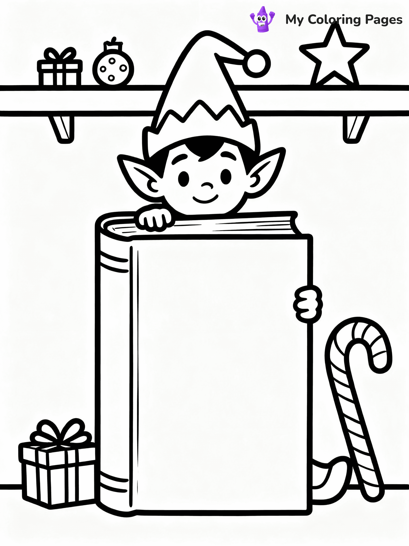 ⚠️ CRITICAL REQUIREMENT - ABSOLUTE BLACK AND WHITE ONLY ⚠️
This MUST be a BLACK AND WHITE line drawing ONLY. NO COLORS whatsoever.
- ONLY pure black lines (#000000) on pure white background (#FFFFFF)
- ABSOLUTELY NO colors, NO shading, NO gradients, NO grayscale
- If there are ANY colors in the output, the image is REJECTED
- This is a COLORING PAGE - meant to be COLORED IN by children
- The output must be UNCOLORED line art ready for coloring
⚠️ SUBJECT TO DRAW: Mischievous elf on a shelf, peeking out from behind a book, surrounded by holiday decorations, whimsical style
(REMEMBER: Output must be BLACK AND WHITE line art only, NOT colored!)
# COLORING PAGE: BLACK OUTLINES ONLY - WHITE BACKGROUND MANDATORY
Create a **coloring book page** using EXACTLY two values: black lines, white space.
## NON-NEGOTIABLE BINARY RULES
- **ONLY #000000 (black) and #FFFFFF (white)** - NO other values exist
- **EVERY PIXEL = BLACK OR WHITE** - no gray/shading/antialiasing
- **WHITE BACKGROUND MANDATORY** - entire canvas stays white
- **ALL SHAPES HOLLOW** - everything is empty outlines waiting to be colored
- **FORBIDDEN:** fills, shading, gradients, patterns, textures, colors
- **NO SOLID REGIONS** - if it's not a thin line, it's wrong
## Universal Line Standards
- Black outlines ONLY - thin, uniform weight
- Every shape completely empty inside
- Closed contours suitable for coloring
- Simple flat illustration - zero depth/3D/realism
- **Style:** Whimsical Doodle Art Alley - rounded, friendly outlines (unless specified)
## Everything = Outline Only
- Characters/animals: hollow shapes
- Objects/clothing: empty contours
- Backgrounds/scenery: line work only
- Natural elements: outlined forms
- Dark/night areas: don't exist (use outlined symbols)
- Textures/patterns: convert to simple lines
## The Test
Can a child color EVERY white space with crayons? If any area is pre-filled/shaded/gray or colored in, it FAILS. Every shape must be waiting to receive color.
**FINAL OUTPUT**: Binary coloring page. Black lines define shapes. White spaces ready for coloring. Nothing else exists. No exceptions. Print-ready.
⚠️ FINAL REMINDER: Draw the subject "Mischievous elf on a shelf, peeking out from behind a book, surrounded by holiday decorations, whimsical style" as BLACK AND WHITE line art. Zero colors in output.