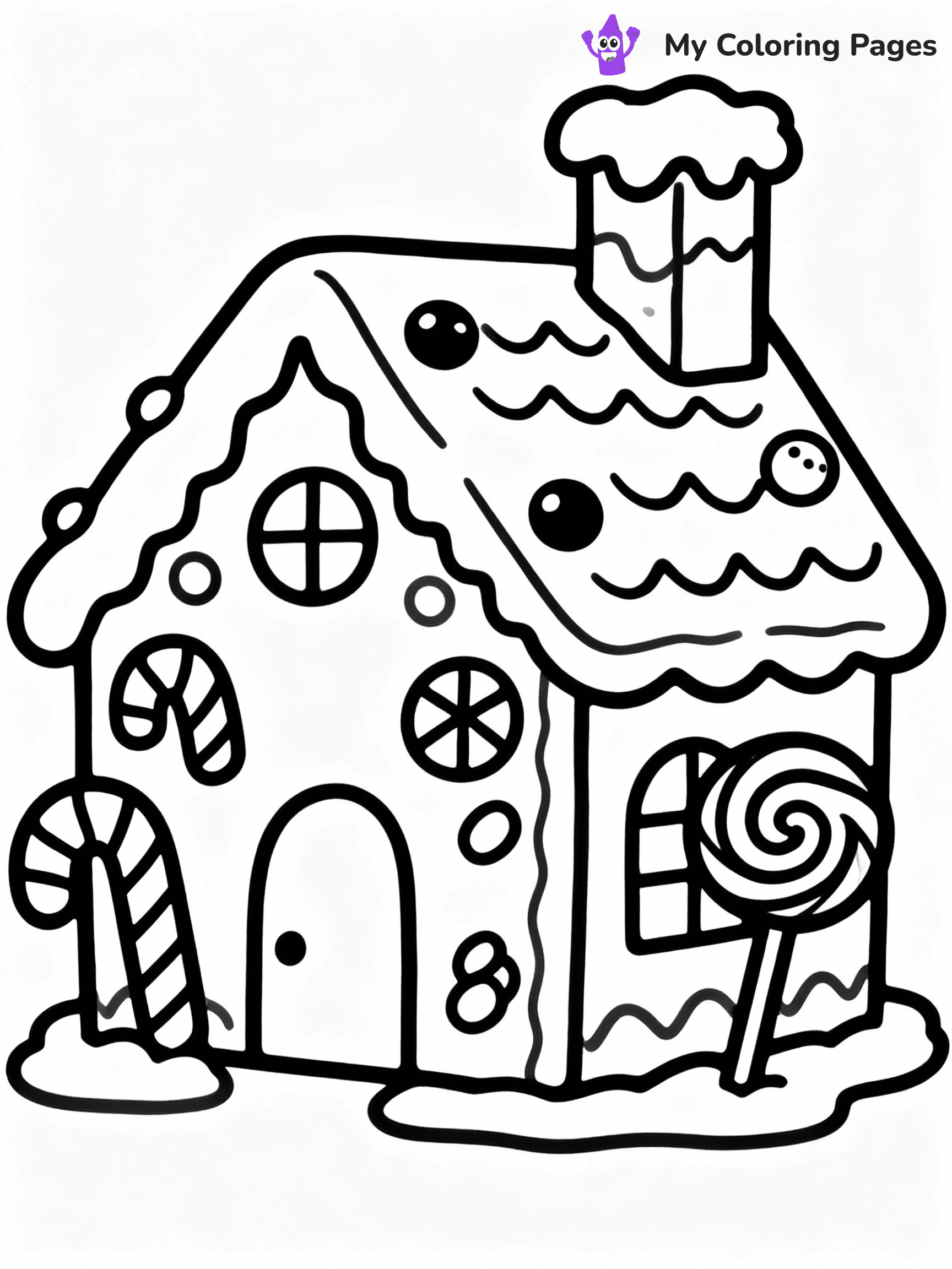 ⚠️ CRITICAL REQUIREMENT - ABSOLUTE BLACK AND WHITE ONLY ⚠️
This MUST be a BLACK AND WHITE line drawing ONLY. NO COLORS whatsoever.
- ONLY pure black lines (#000000) on pure white background (#FFFFFF)
- ABSOLUTELY NO colors, NO shading, NO gradients, NO grayscale
- If there are ANY colors in the output, the image is REJECTED
- This is a COLORING PAGE - meant to be COLORED IN by children
- The output must be UNCOLORED line art ready for coloring
⚠️ SUBJECT TO DRAW: Gingerbread house with candy decorations, chimney decorated with snow, whimsical and inviting design
(REMEMBER: Output must be BLACK AND WHITE line art only, NOT colored!)
# COLORING PAGE: BLACK OUTLINES ONLY - WHITE BACKGROUND MANDATORY
Create a **coloring book page** using EXACTLY two values: black lines, white space.
## NON-NEGOTIABLE BINARY RULES
- **ONLY #000000 (black) and #FFFFFF (white)** - NO other values exist
- **EVERY PIXEL = BLACK OR WHITE** - no gray/shading/antialiasing
- **WHITE BACKGROUND MANDATORY** - entire canvas stays white
- **ALL SHAPES HOLLOW** - everything is empty outlines waiting to be colored
- **FORBIDDEN:** fills, shading, gradients, patterns, textures, colors
- **NO SOLID REGIONS** - if it's not a thin line, it's wrong
## Universal Line Standards
- Black outlines ONLY - thin, uniform weight
- Every shape completely empty inside
- Closed contours suitable for coloring
- Simple flat illustration - zero depth/3D/realism
- **Style:** Whimsical Doodle Art Alley - rounded, friendly outlines (unless specified)
## Everything = Outline Only
- Characters/animals: hollow shapes
- Objects/clothing: empty contours
- Backgrounds/scenery: line work only
- Natural elements: outlined forms
- Dark/night areas: don't exist (use outlined symbols)
- Textures/patterns: convert to simple lines
## The Test
Can a child color EVERY white space with crayons? If any area is pre-filled/shaded/gray or colored in, it FAILS. Every shape must be waiting to receive color.
**FINAL OUTPUT**: Binary coloring page. Black lines define shapes. White spaces ready for coloring. Nothing else exists. No exceptions. Print-ready.
⚠️ FINAL REMINDER: Draw the subject "Gingerbread house with candy decorations, chimney decorated with snow, whimsical and inviting design" as BLACK AND WHITE line art. Zero colors in output.