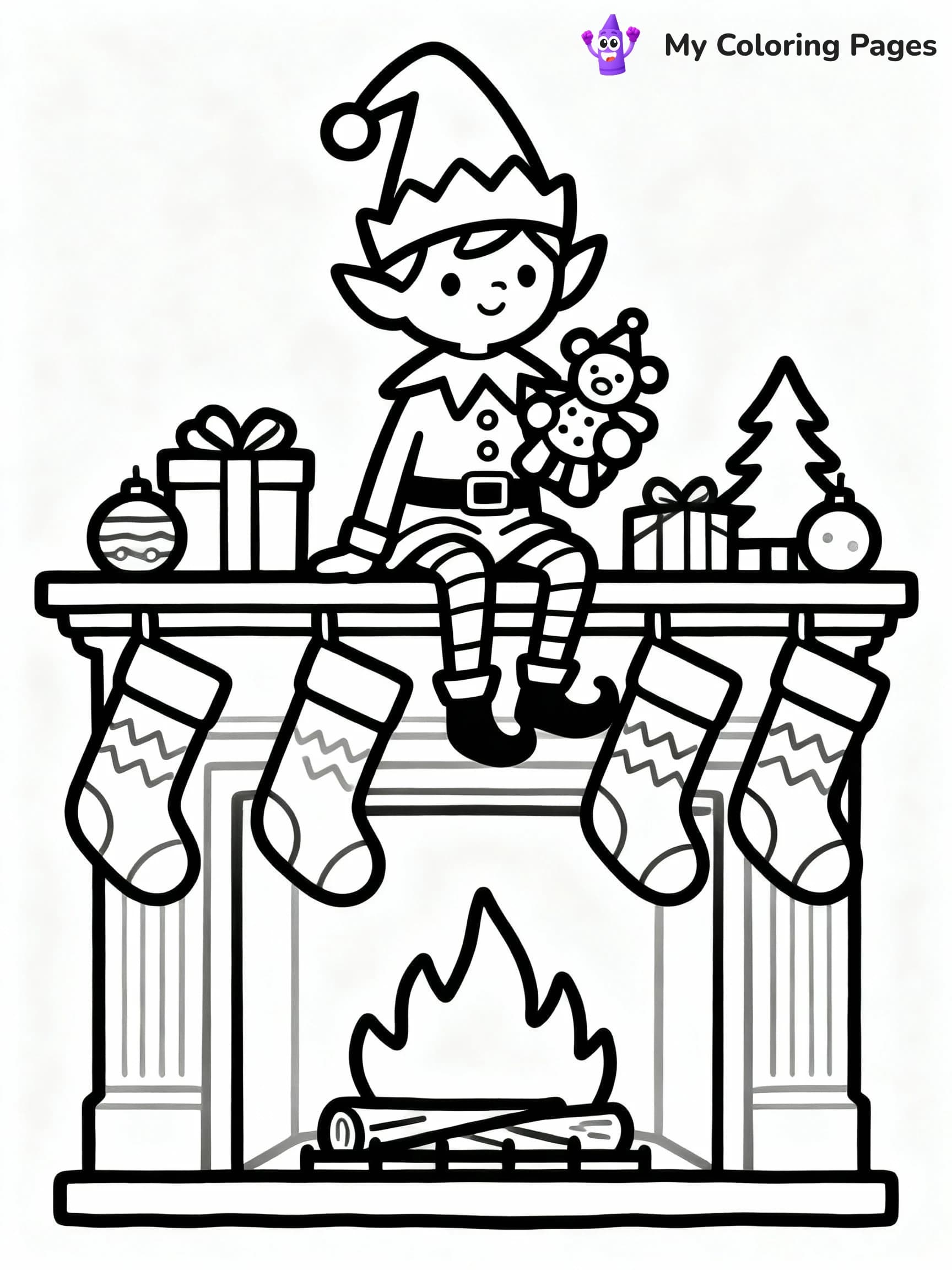 Elf On The Shelf Coloring Pages - 11