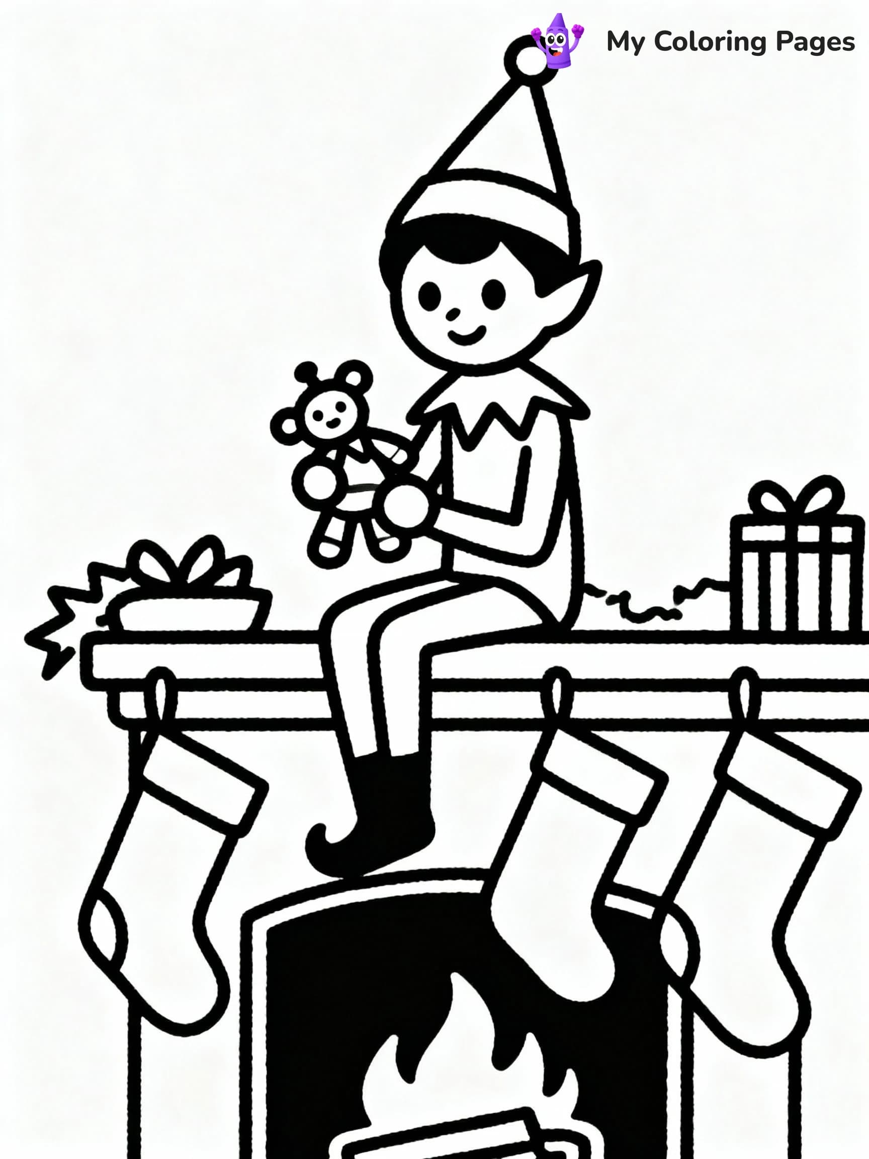 Elf On The Shelf Coloring Pages - 10