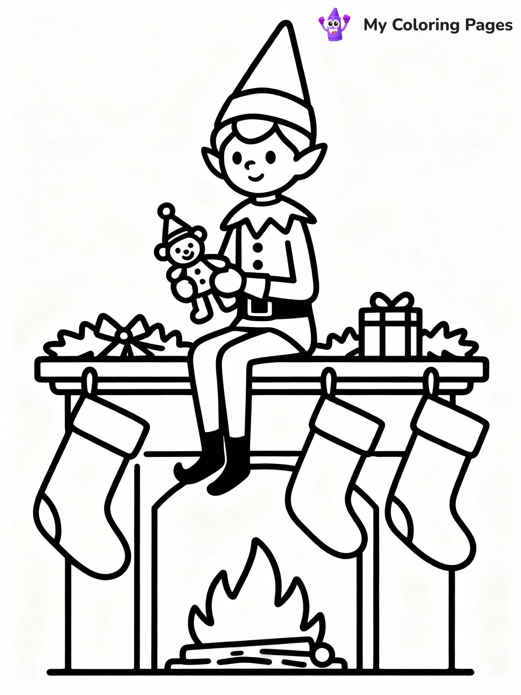 Elf On The Shelf Coloring Pages - 9