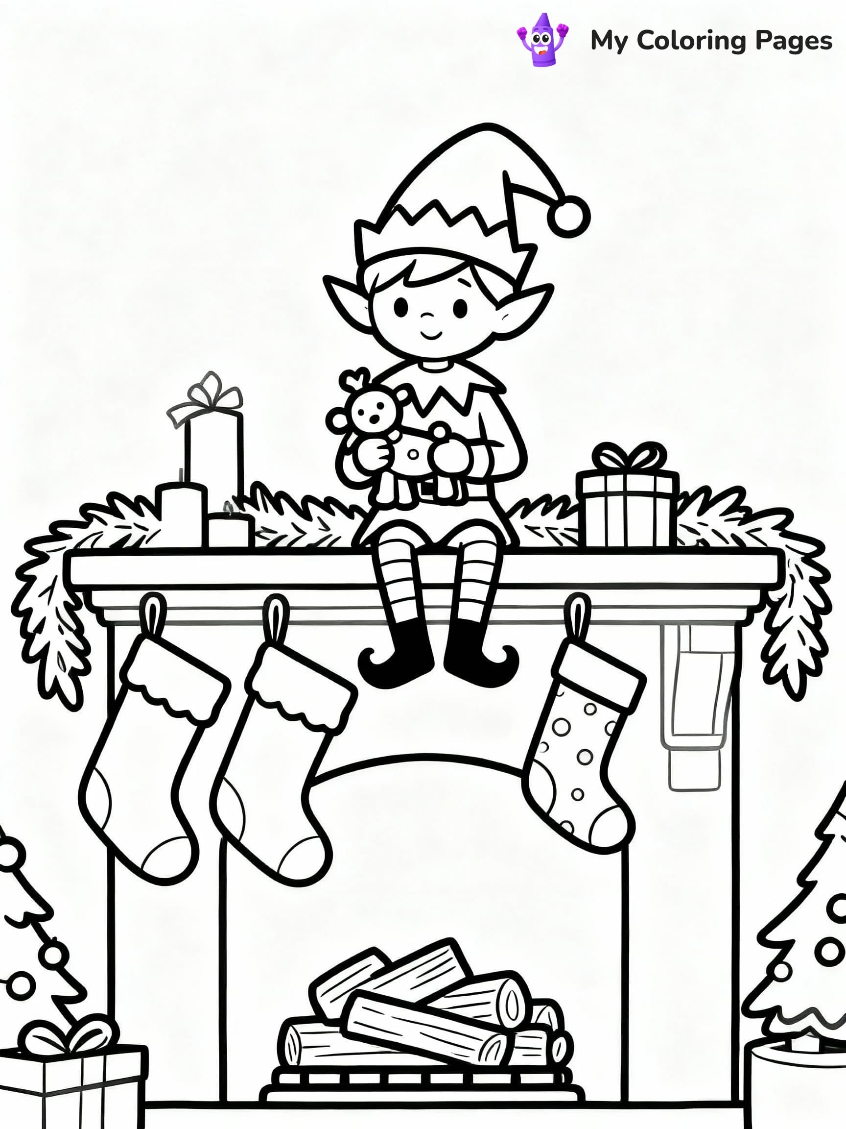Elf On The Shelf Coloring Pages - 8