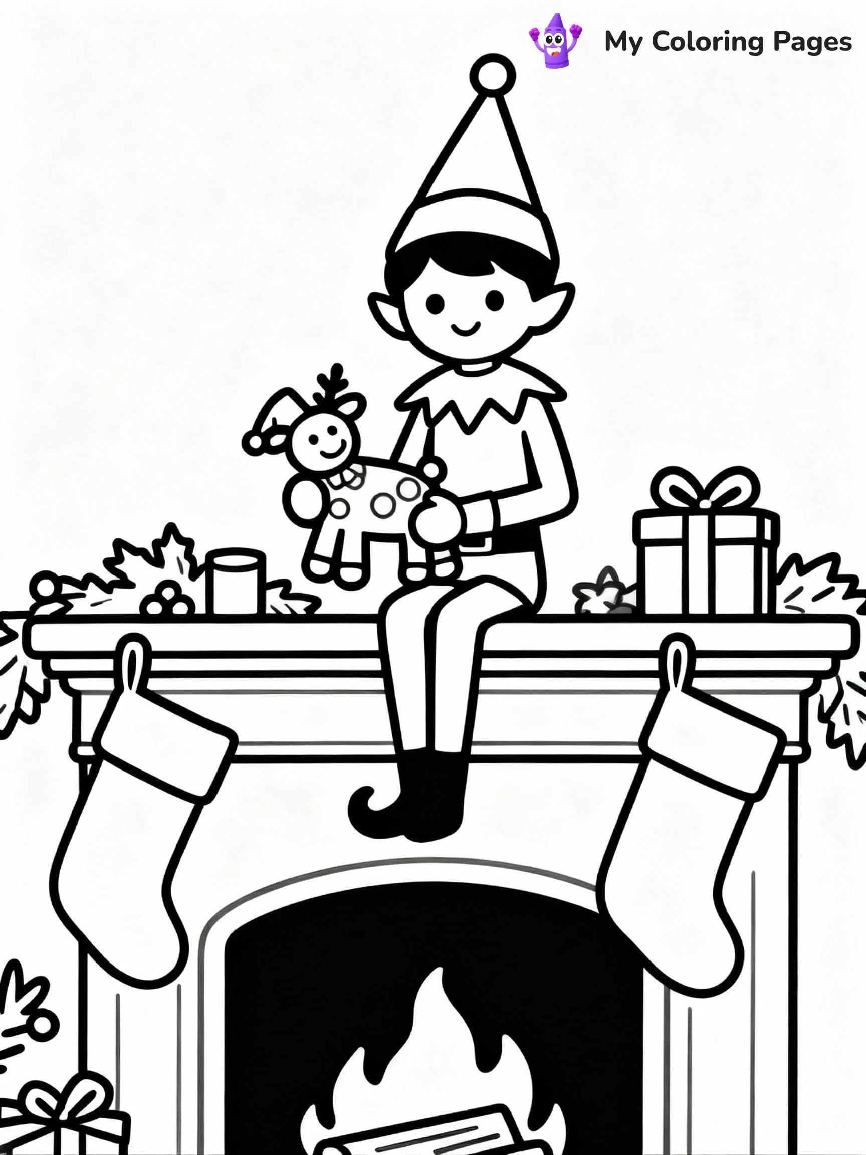 Elf On The Shelf Coloring Pages - 5