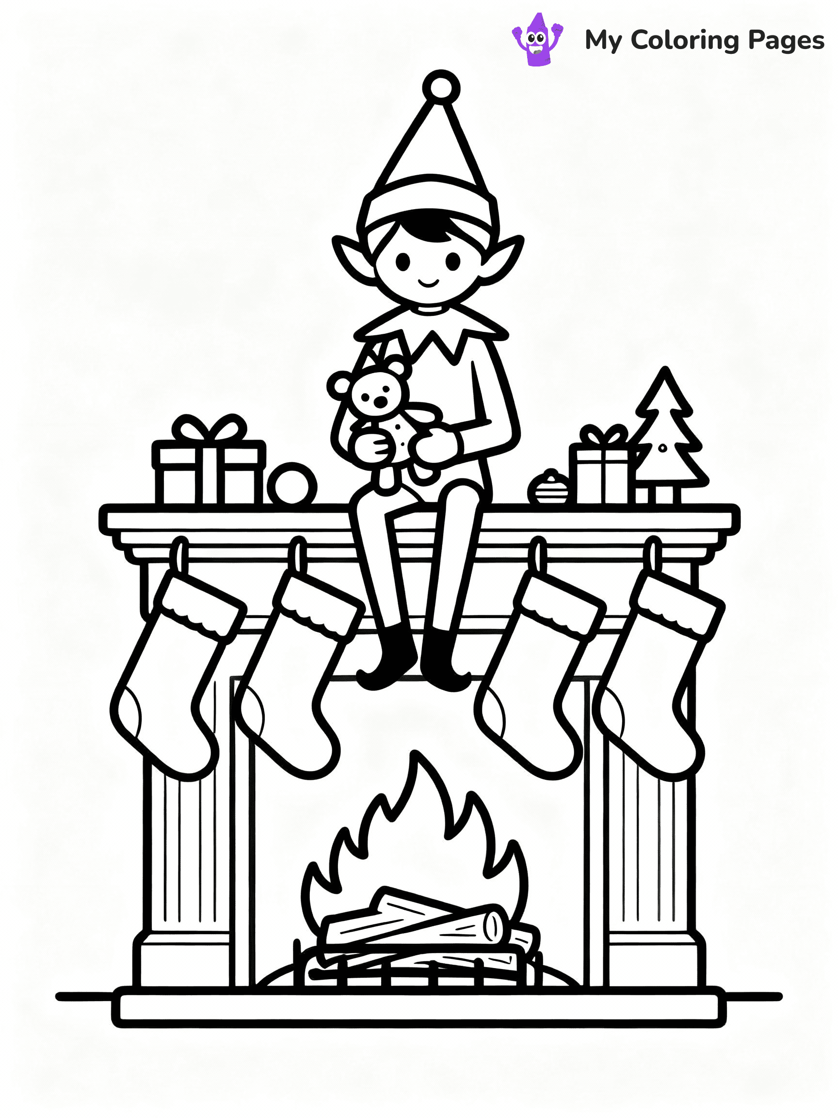 ⚠️ CRITICAL REQUIREMENT - ABSOLUTE BLACK AND WHITE ONLY ⚠️
This MUST be a BLACK AND WHITE line drawing ONLY. NO COLORS whatsoever.
- ONLY pure black lines (#000000) on pure white background (#FFFFFF)
- ABSOLUTELY NO colors, NO shading, NO gradients, NO grayscale
- If there are ANY colors in the output, the image is REJECTED
- This is a COLORING PAGE - meant to be COLORED IN by children
- The output must be UNCOLORED line art ready for coloring
⚠️ SUBJECT TO DRAW: Elf on the Shelf sitting on a fireplace mantle, holding a toy, surrounded by stockings and holiday cheer
(REMEMBER: Output must be BLACK AND WHITE line art only, NOT colored!)
# COLORING PAGE: BLACK OUTLINES ONLY - WHITE BACKGROUND MANDATORY
Create a **coloring book page** using EXACTLY two values: black lines, white space.
## NON-NEGOTIABLE BINARY RULES
- **ONLY #000000 (black) and #FFFFFF (white)** - NO other values exist
- **EVERY PIXEL = BLACK OR WHITE** - no gray/shading/antialiasing
- **WHITE BACKGROUND MANDATORY** - entire canvas stays white
- **ALL SHAPES HOLLOW** - everything is empty outlines waiting to be colored
- **FORBIDDEN:** fills, shading, gradients, patterns, textures, colors
- **NO SOLID REGIONS** - if it's not a thin line, it's wrong
## Universal Line Standards
- Black outlines ONLY - thin, uniform weight
- Every shape completely empty inside
- Closed contours suitable for coloring
- Simple flat illustration - zero depth/3D/realism
- **Style:** Whimsical Doodle Art Alley - rounded, friendly outlines (unless specified)
## Everything = Outline Only
- Characters/animals: hollow shapes
- Objects/clothing: empty contours
- Backgrounds/scenery: line work only
- Natural elements: outlined forms
- Dark/night areas: don't exist (use outlined symbols)
- Textures/patterns: convert to simple lines
## The Test
Can a child color EVERY white space with crayons? If any area is pre-filled/shaded/gray or colored in, it FAILS. Every shape must be waiting to receive color.
**FINAL OUTPUT**: Binary coloring page. Black lines define shapes. White spaces ready for coloring. Nothing else exists. No exceptions. Print-ready.
⚠️ FINAL REMINDER: Draw the subject "Elf on the Shelf sitting on a fireplace mantle, holding a toy, surrounded by stockings and holiday cheer" as BLACK AND WHITE line art. Zero colors in output.