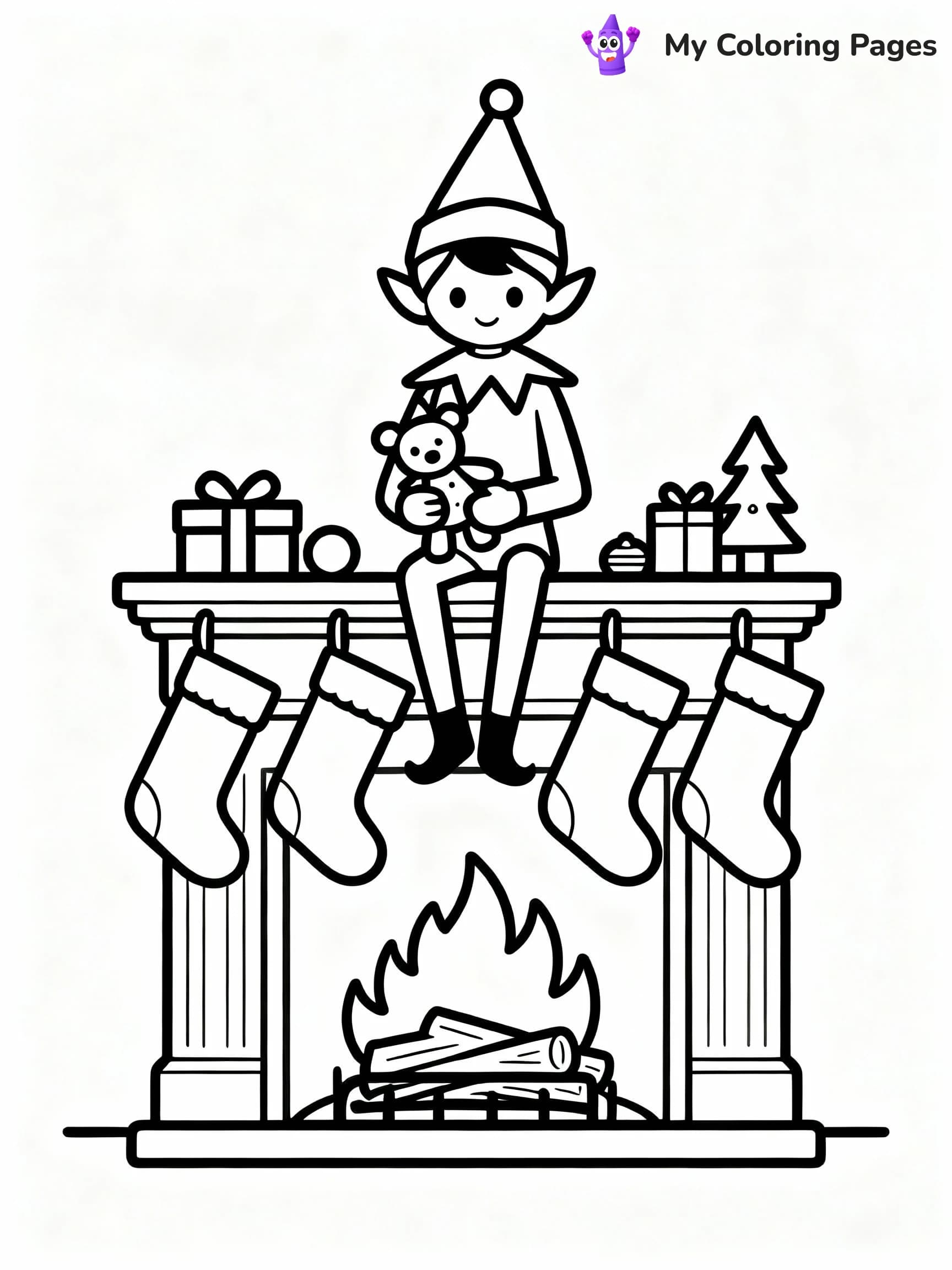 Elf On The Shelf Coloring Pages - 2