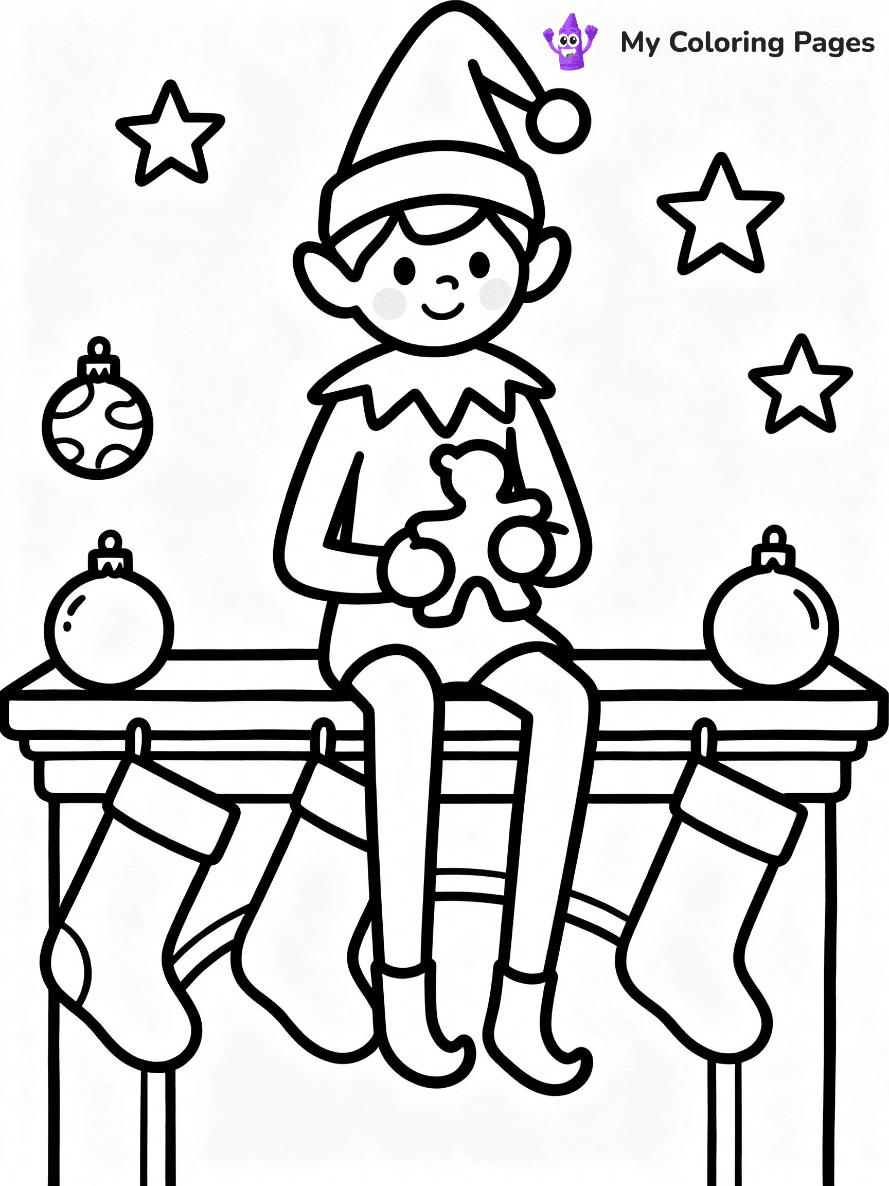 ⚠️ CRITICAL REQUIREMENT - ABSOLUTE BLACK AND WHITE ONLY ⚠️
This MUST be a BLACK AND WHITE line drawing ONLY. NO COLORS whatsoever.
- ONLY pure black lines (#000000) on pure white background (#FFFFFF)
- ABSOLUTELY NO colors, NO shading, NO gradients, NO grayscale
- If there are ANY colors in the output, the image is REJECTED
- This is a COLORING PAGE - meant to be COLORED IN by children
- The output must be UNCOLORED line art ready for coloring
⚠️ SUBJECT TO DRAW: Elf on the Shelf sitting on a fireplace mantle, holding a toy, surrounded by stockings and holiday cheer
(REMEMBER: Output must be BLACK AND WHITE line art only, NOT colored!)
# COLORING PAGE: BLACK OUTLINES ONLY - WHITE BACKGROUND MANDATORY
Create a **coloring book page** using EXACTLY two values: black lines, white space.
## NON-NEGOTIABLE BINARY RULES
- **ONLY #000000 (black) and #FFFFFF (white)** - NO other values exist
- **EVERY PIXEL = BLACK OR WHITE** - no gray/shading/antialiasing
- **WHITE BACKGROUND MANDATORY** - entire canvas stays white
- **ALL SHAPES HOLLOW** - everything is empty outlines waiting to be colored
- **FORBIDDEN:** fills, shading, gradients, patterns, textures, colors
- **NO SOLID REGIONS** - if it's not a thin line, it's wrong
## Universal Line Standards
- Black outlines ONLY - thin, uniform weight
- Every shape completely empty inside
- Closed contours suitable for coloring
- Simple flat illustration - zero depth/3D/realism
- **Style:** Whimsical Doodle Art Alley - rounded, friendly outlines (unless specified)
## Everything = Outline Only
- Characters/animals: hollow shapes
- Objects/clothing: empty contours
- Backgrounds/scenery: line work only
- Natural elements: outlined forms
- Dark/night areas: don't exist (use outlined symbols)
- Textures/patterns: convert to simple lines
## The Test
Can a child color EVERY white space with crayons? If any area is pre-filled/shaded/gray or colored in, it FAILS. Every shape must be waiting to receive color.
**FINAL OUTPUT**: Binary coloring page. Black lines define shapes. White spaces ready for coloring. Nothing else exists. No exceptions. Print-ready.
⚠️ FINAL REMINDER: Draw the subject "Elf on the Shelf sitting on a fireplace mantle, holding a toy, surrounded by stockings and holiday cheer" as BLACK AND WHITE line art. Zero colors in output.